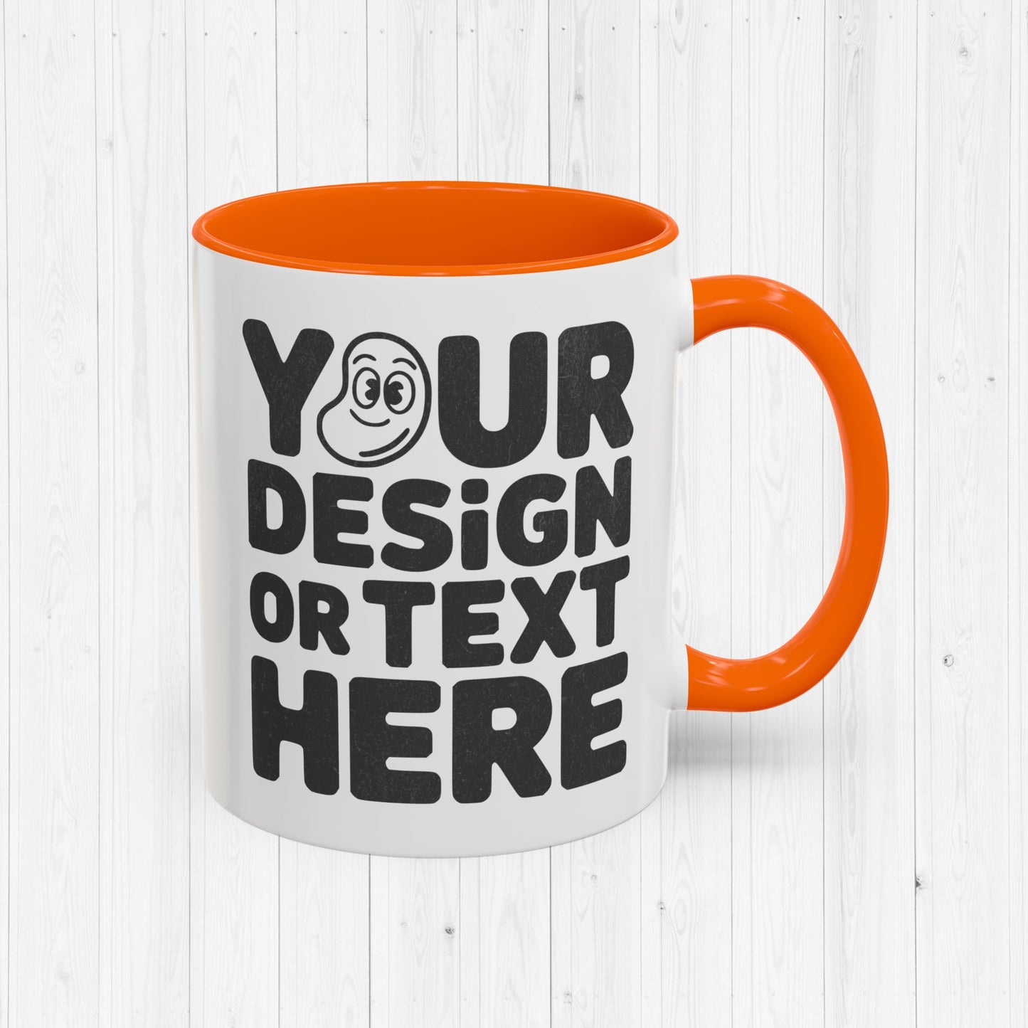 Personalized Accent Coffee Mug, Custom Mug Gift - Unique Coffee Cup.