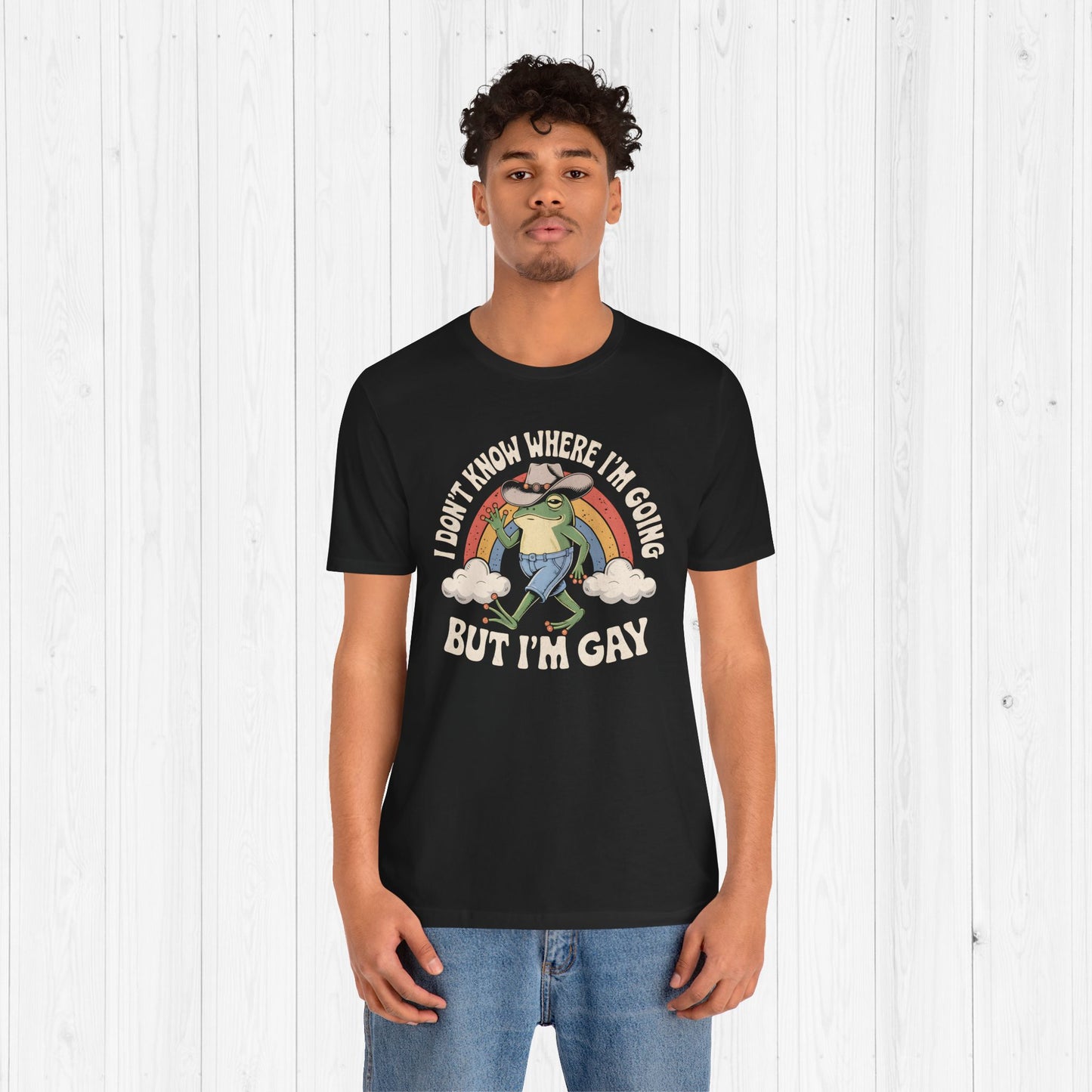 I Don’t Know Where I’m Going But I’m Gay Frog Tee 🐸🌈