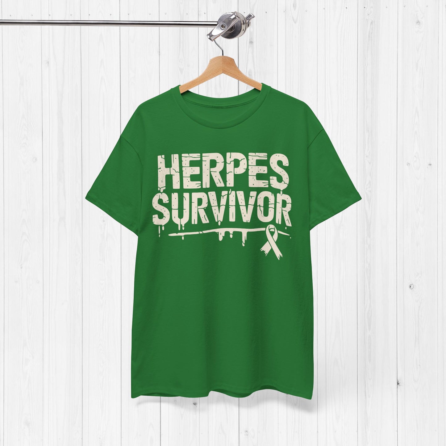 “Herpes Survivor” Funny STD T-Shirt