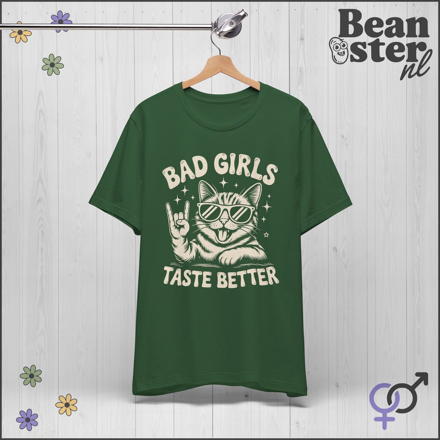 Bad Girls Taste Better – Cool Rock Cat Graphic Tee
