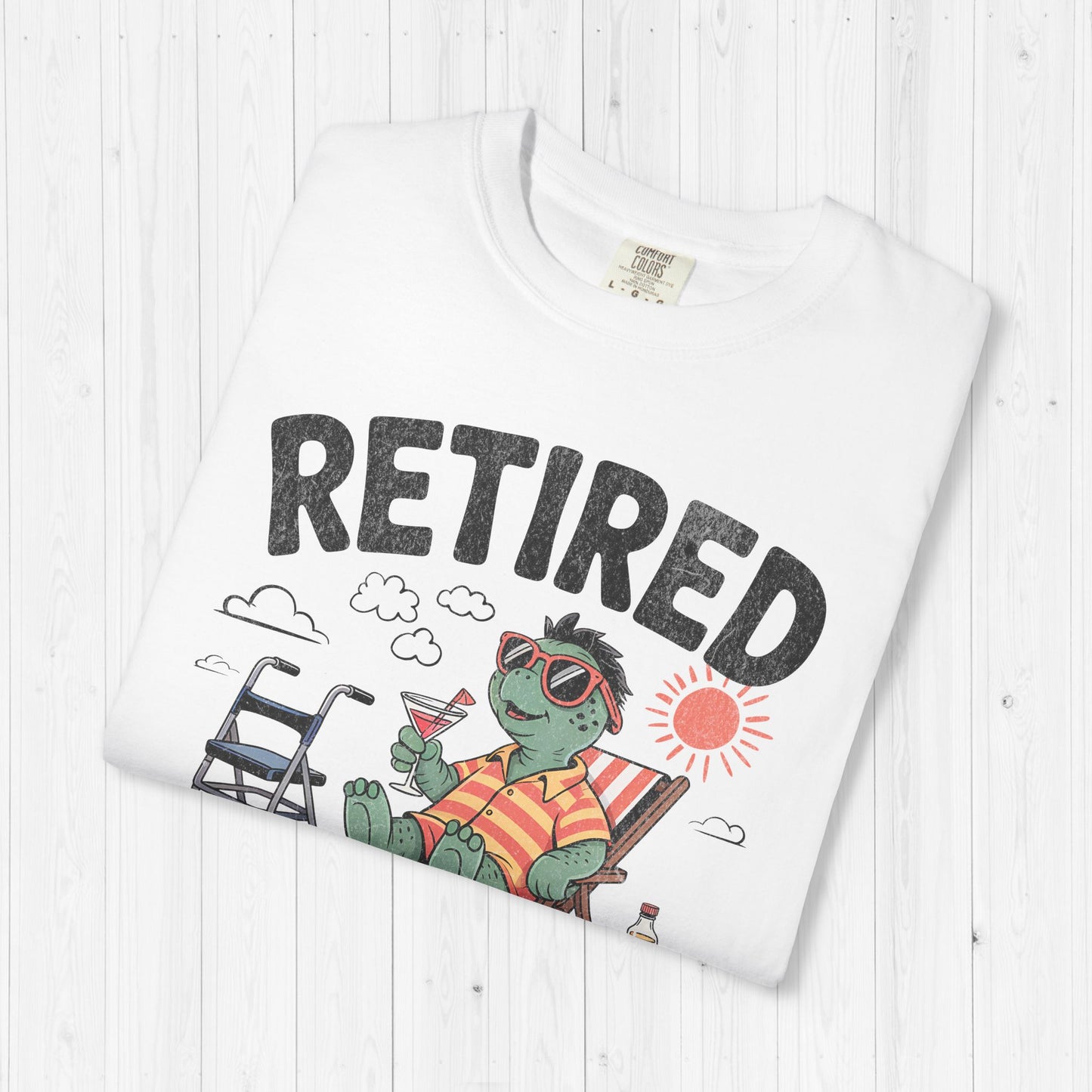 Expired But Still Desired Funny Retired Frog Beach Tee