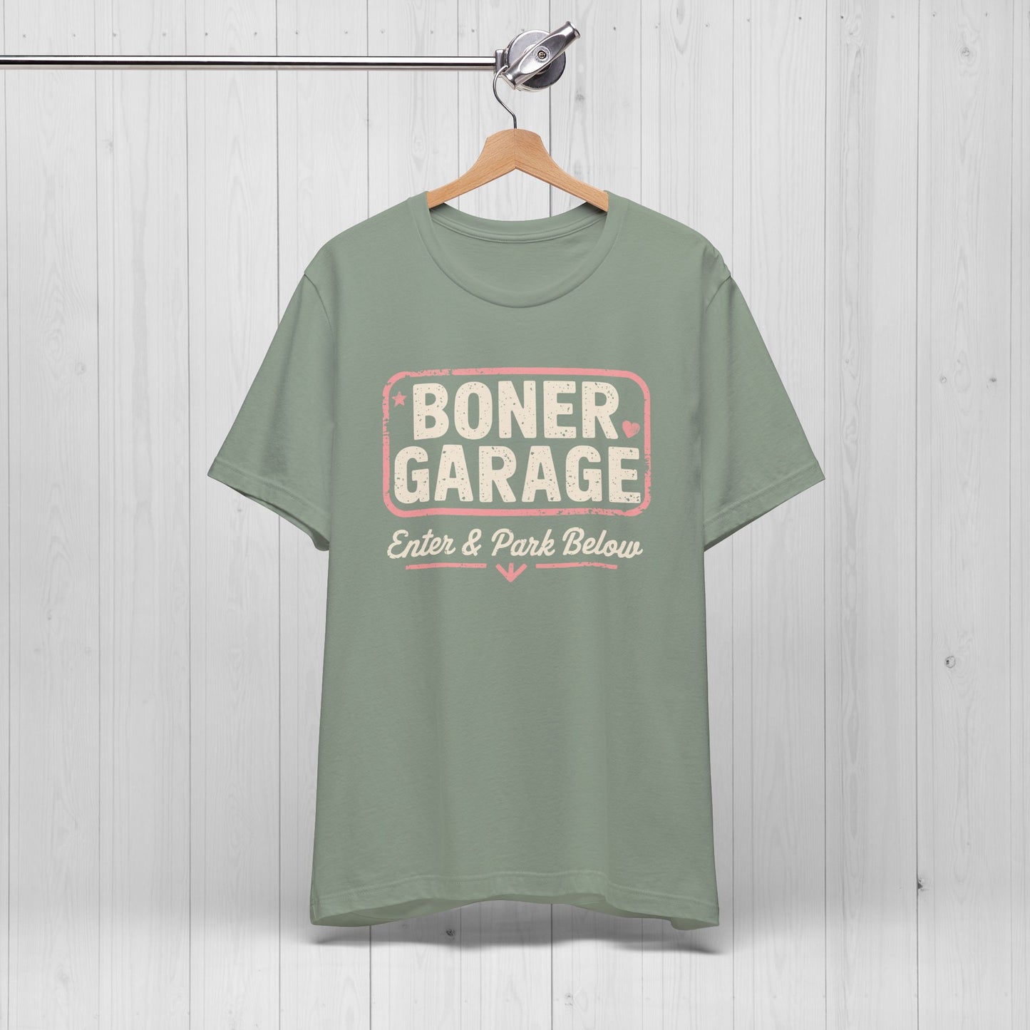Boner Garage T-Shirt – Funny, Edgy, NSFW Meme Tee