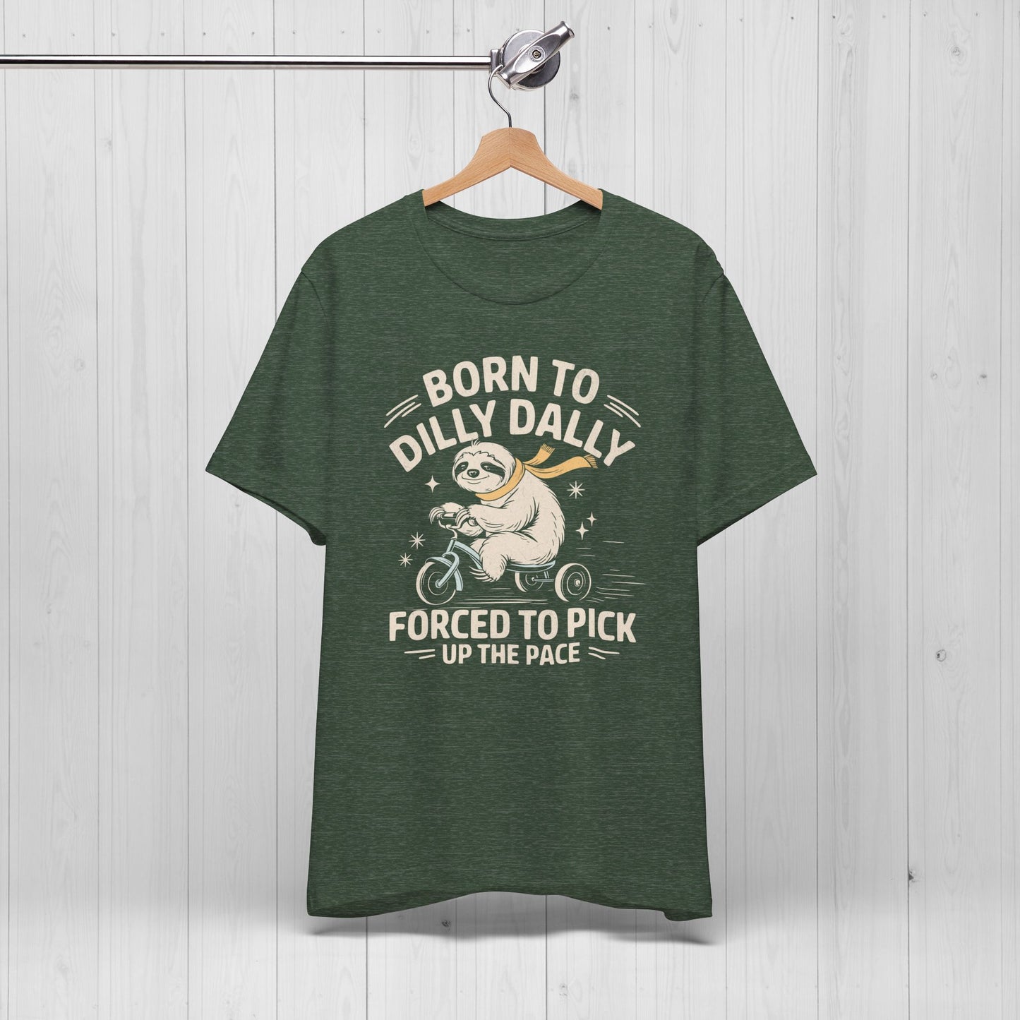 Born to Dilly Dally Sloth Bike Shirt – Funny Meme Tee