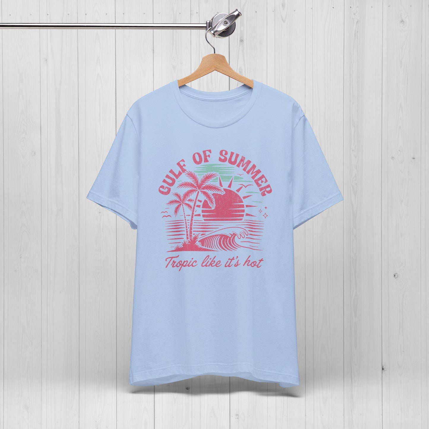 Gulf of Summer Tee | Vintage Pink 90s Beach Vibes Shirt ๐