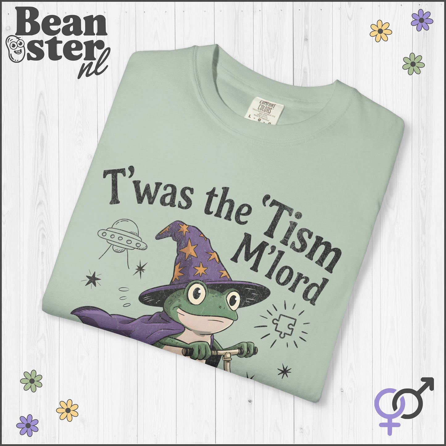 T’was The ‘Tism M’lord Wizard Frog Oversized T-Shirt