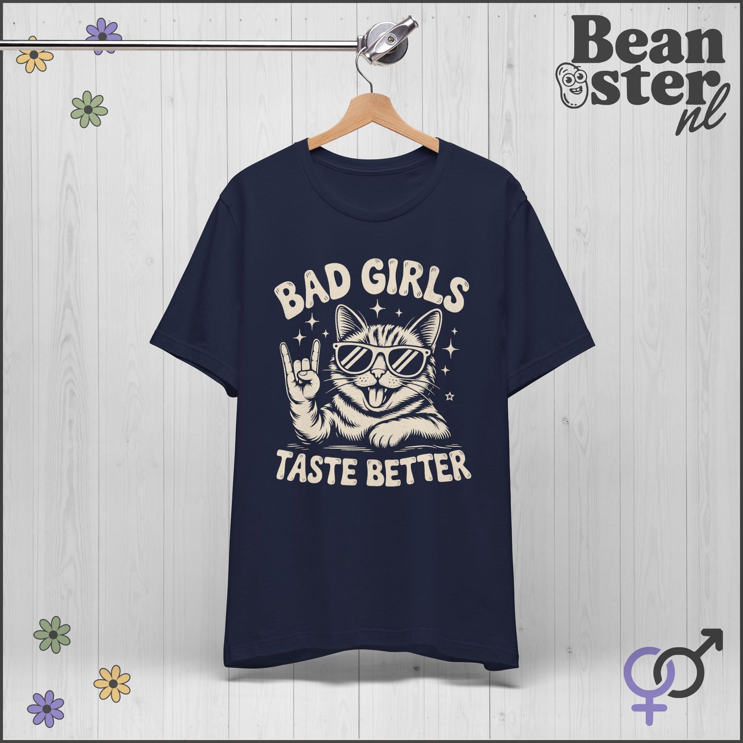 Bad Girls Taste Better – Cool Rock Cat Graphic Tee