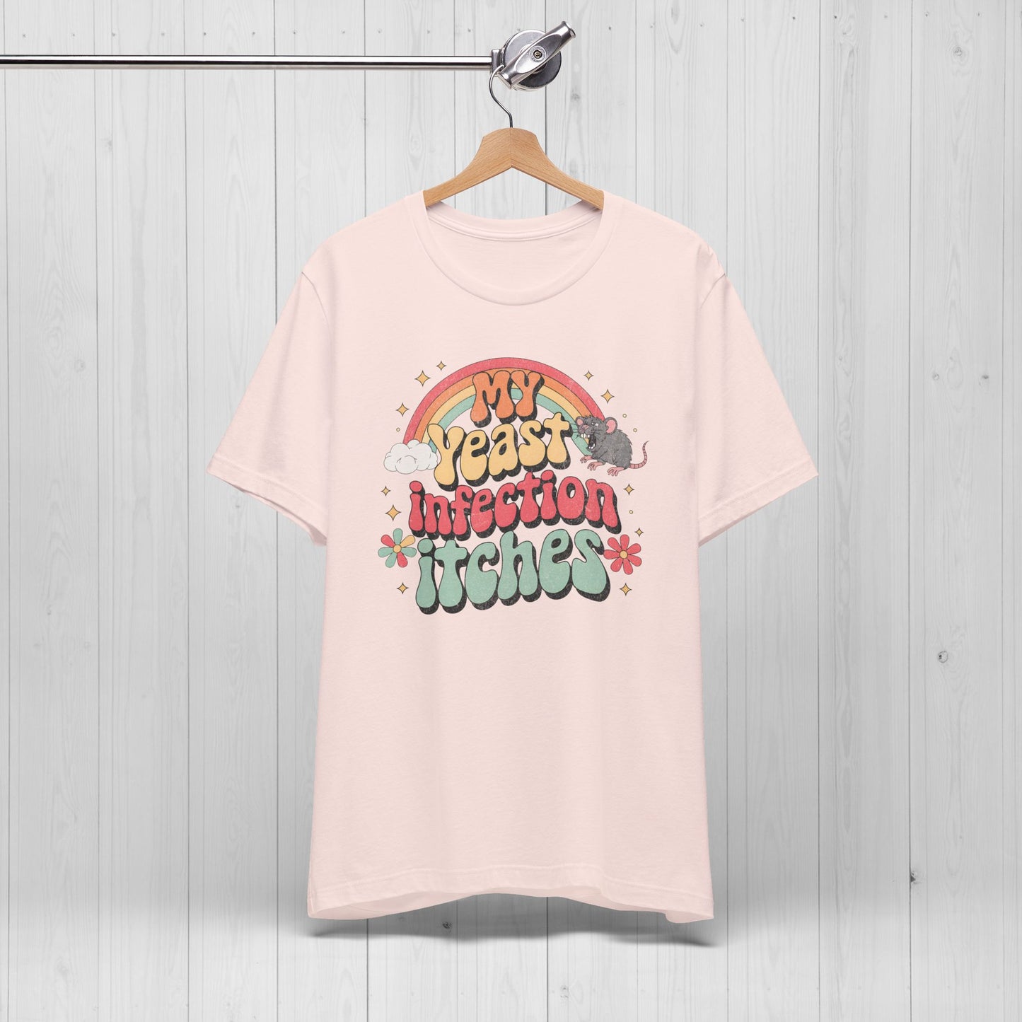 Funny Yeast Infection Shirt – Retro Rainbow Graphic Tee