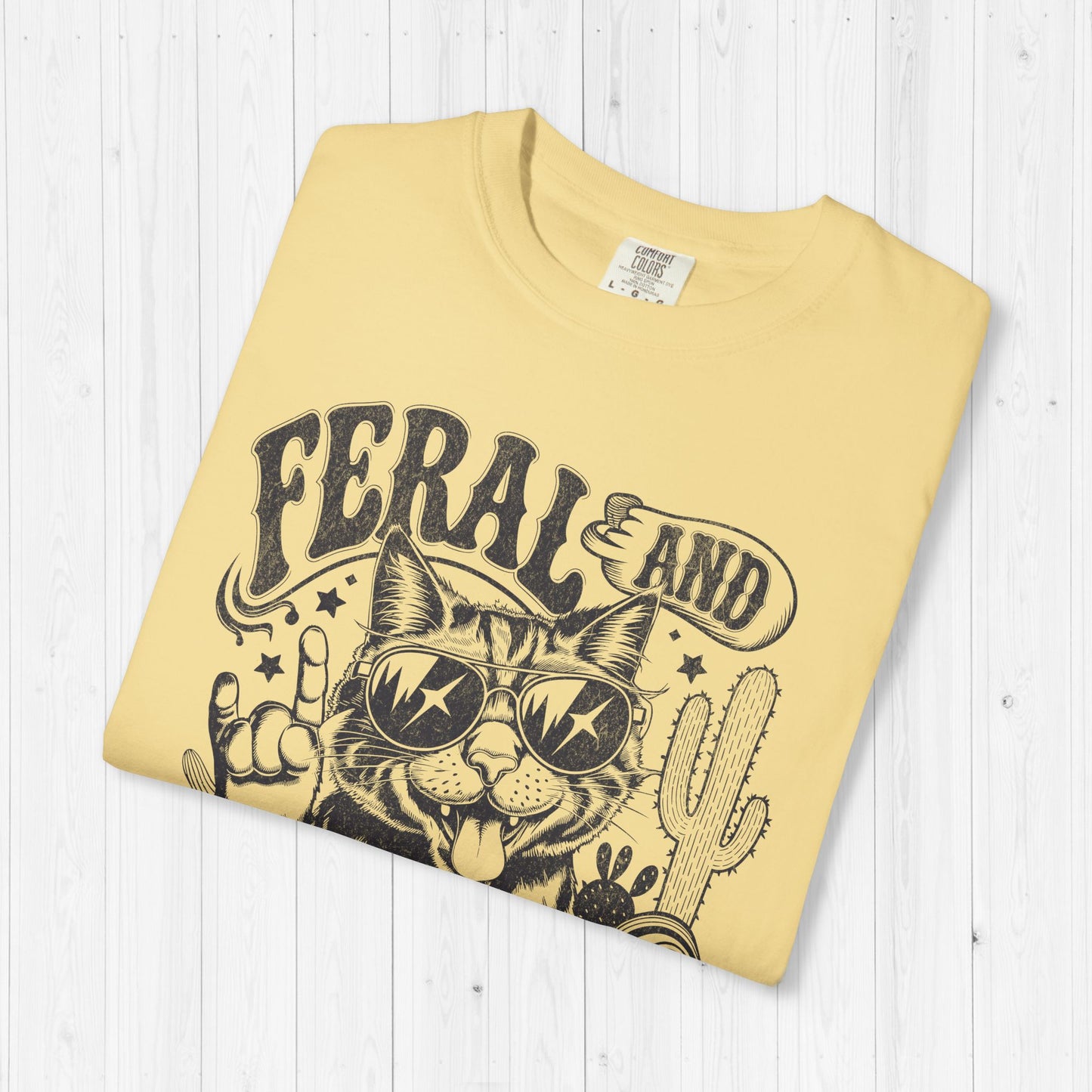 Feral and Spayed Cat Tee – Funny Vintage Feminist Shirt