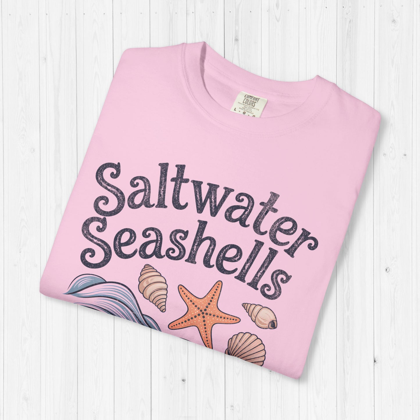 Saltwater Seashells Sunshine Tee โ Vintage Beach Vibes