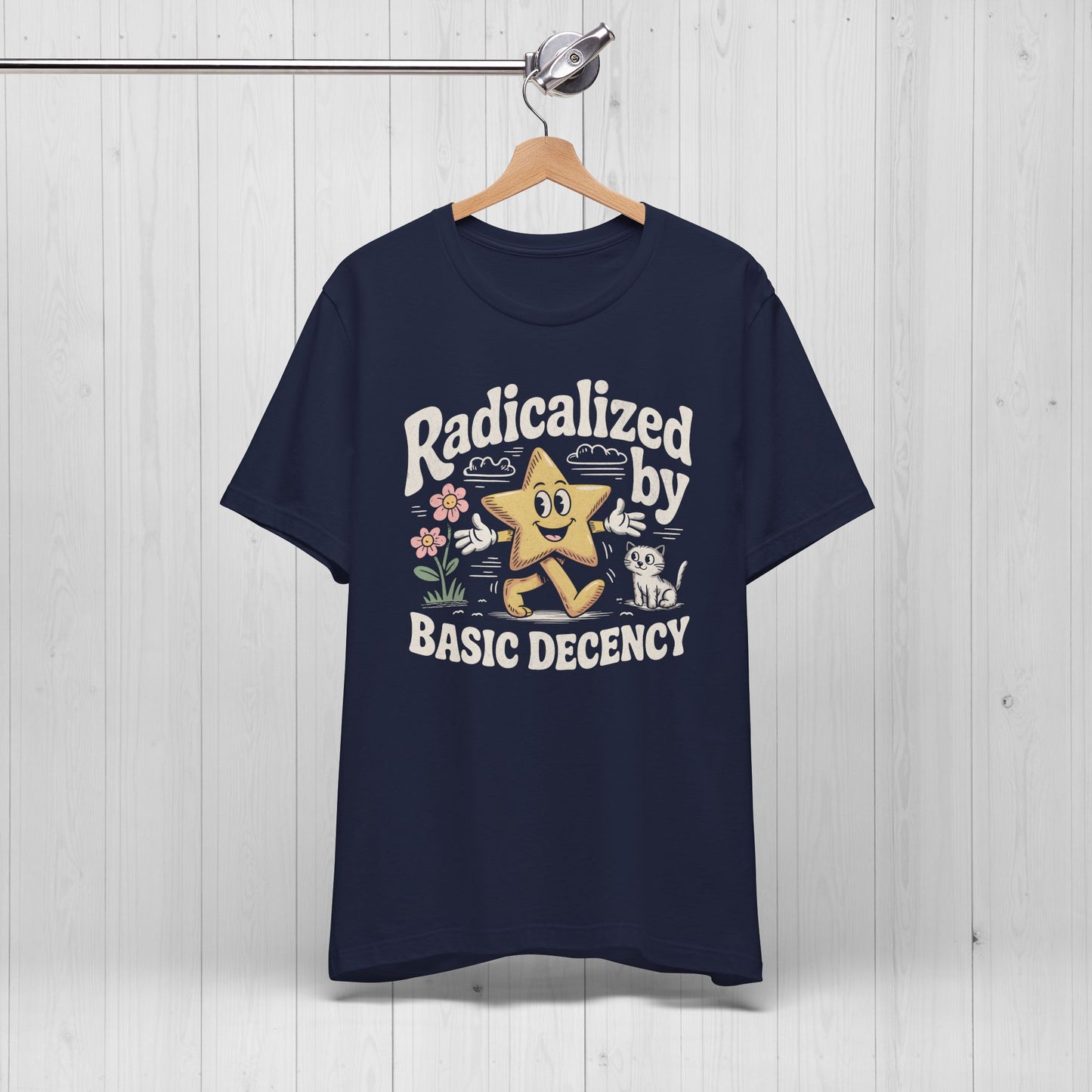 Radicalized By Basic Decency - Quirky Star T-Shirt