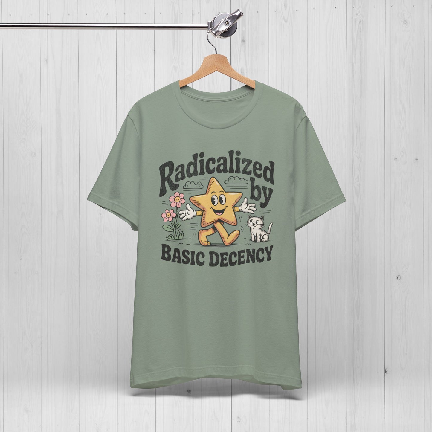 Radicalized By Basic Decency - Quirky Star T-Shirt
