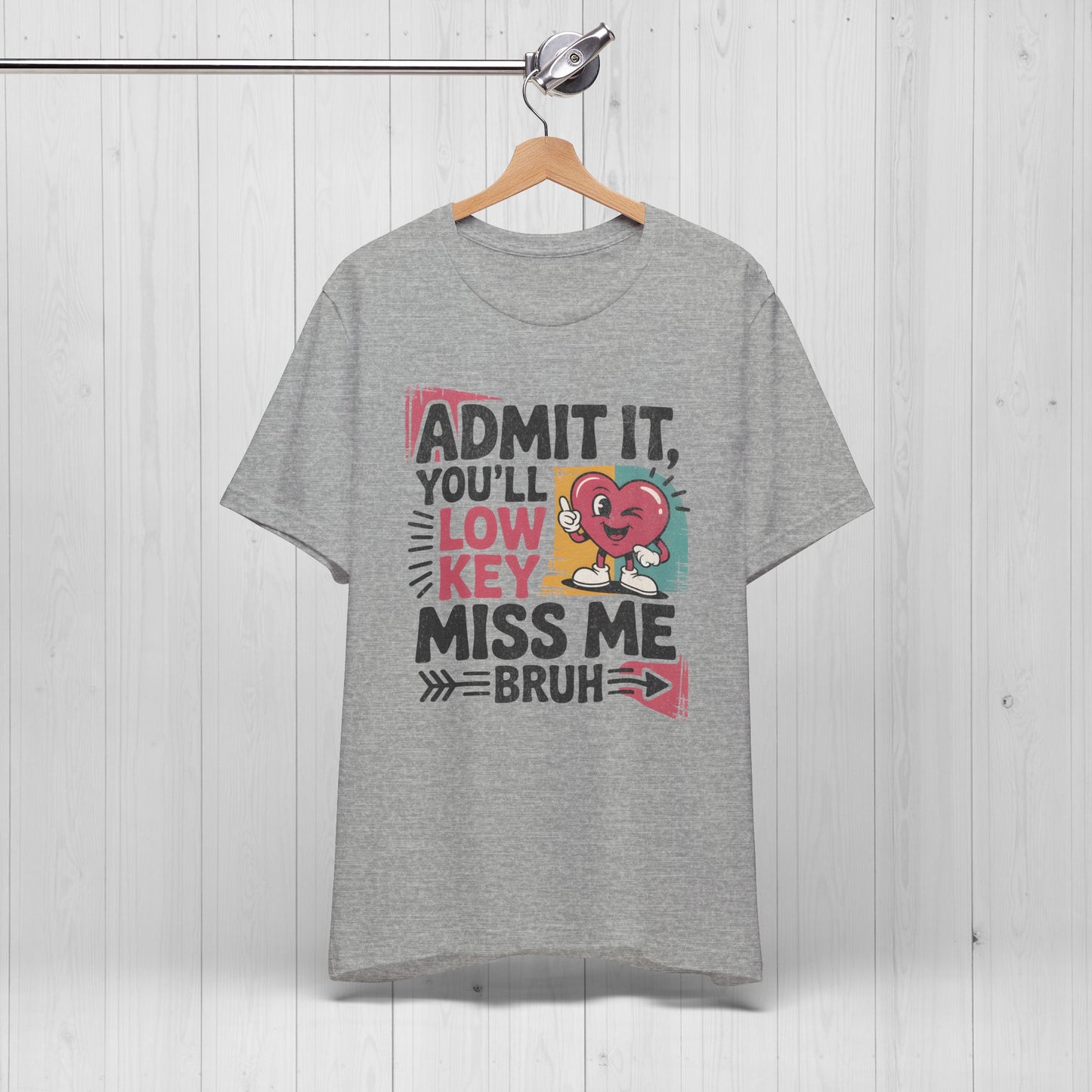 Admit You'll Low Key Miss Me T-Shirt – 90s Retro Funny Teacher Gift
