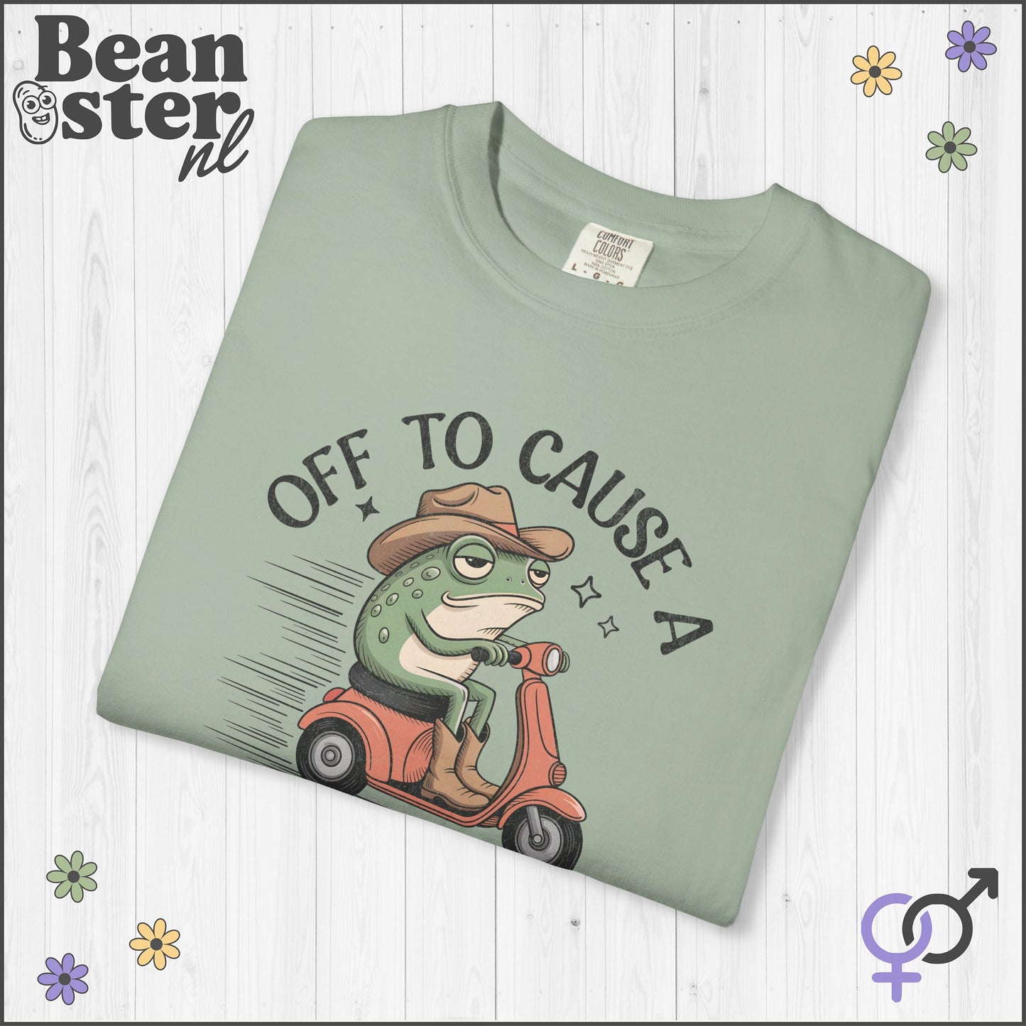 Off To Cause Kerfuffle Frog Meme T-Shirt | Funny Gift Tee