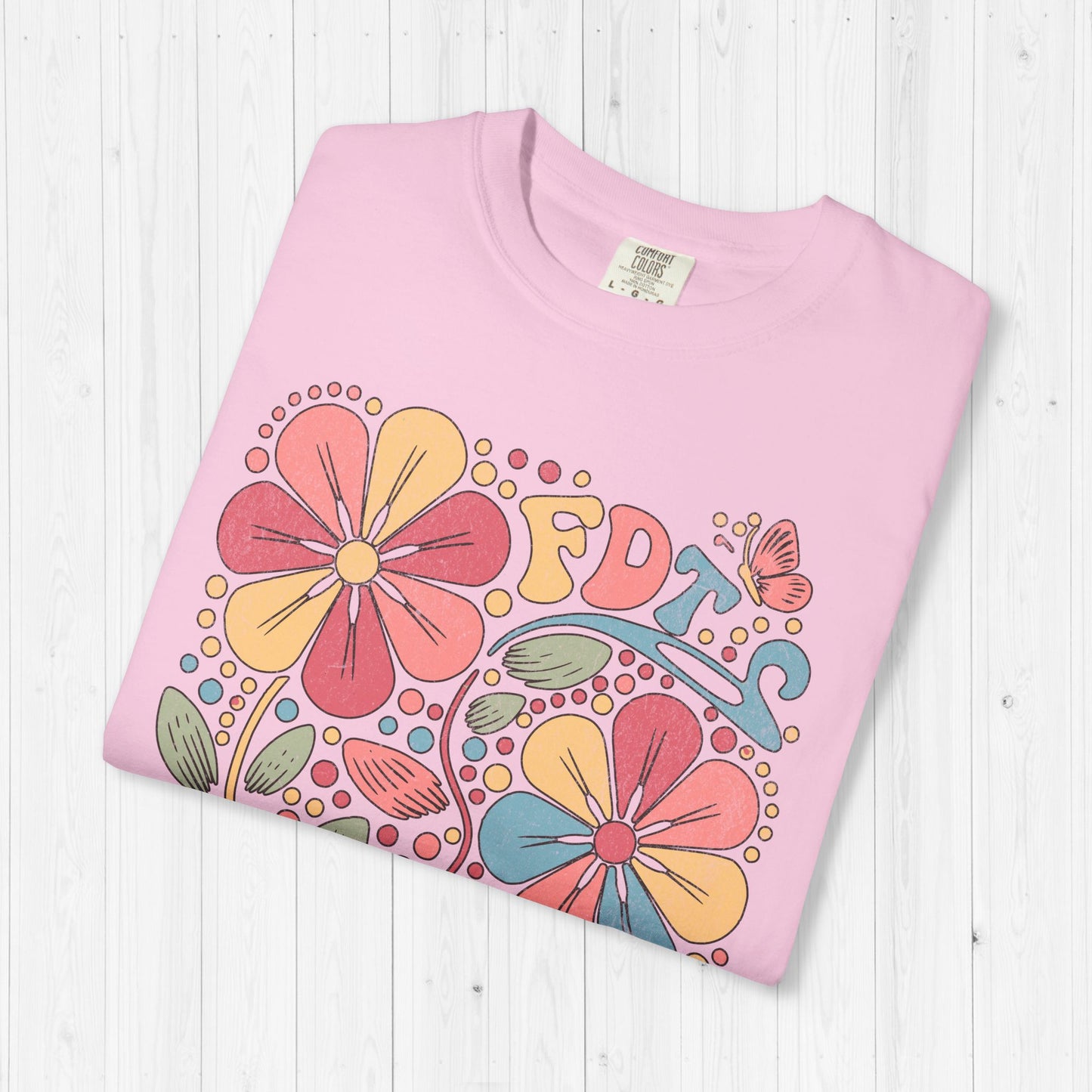 FDT T-Shirt – Vintage Floral Anti-Trump Design Statement Tee