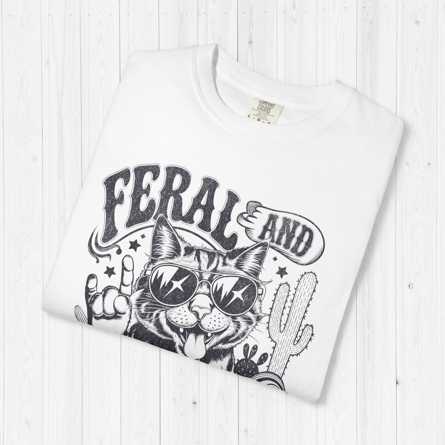 Feral and Spayed Cat Tee – Funny Vintage Feminist Shirt