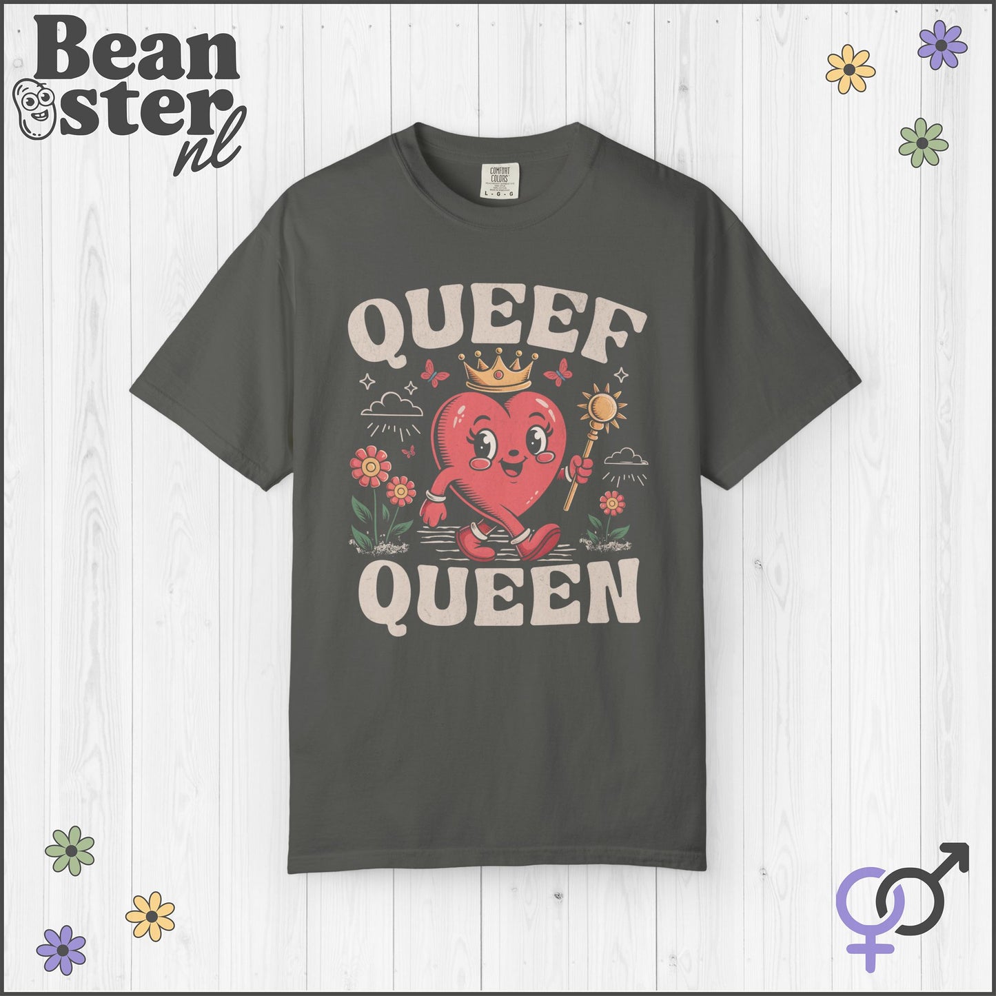 Queef Queen Retro Heart Mascot Shirt
