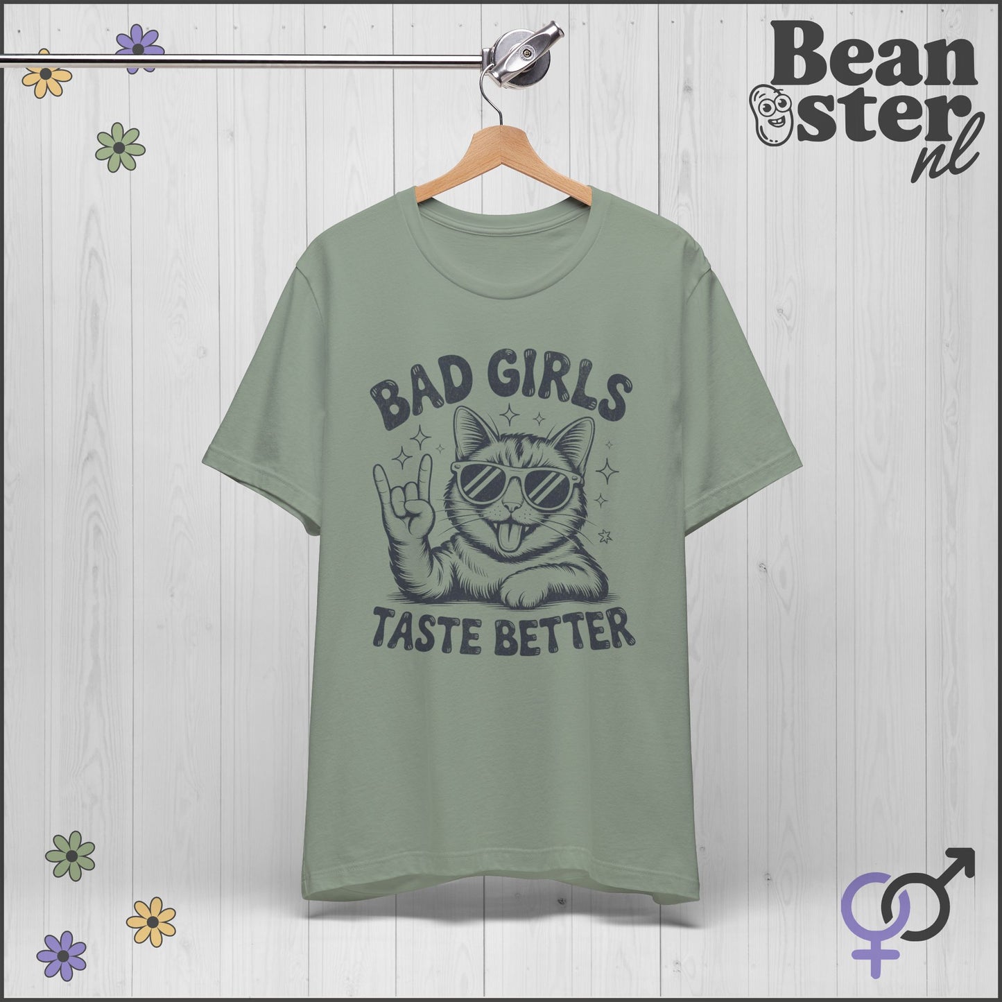 Bad Girls Taste Better – Cool Rock Cat Graphic Tee