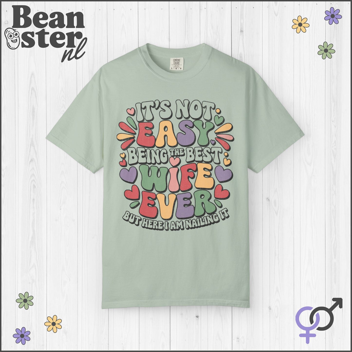 It's Not Easy Being Best Wife Ever Groovy Retro Shirt