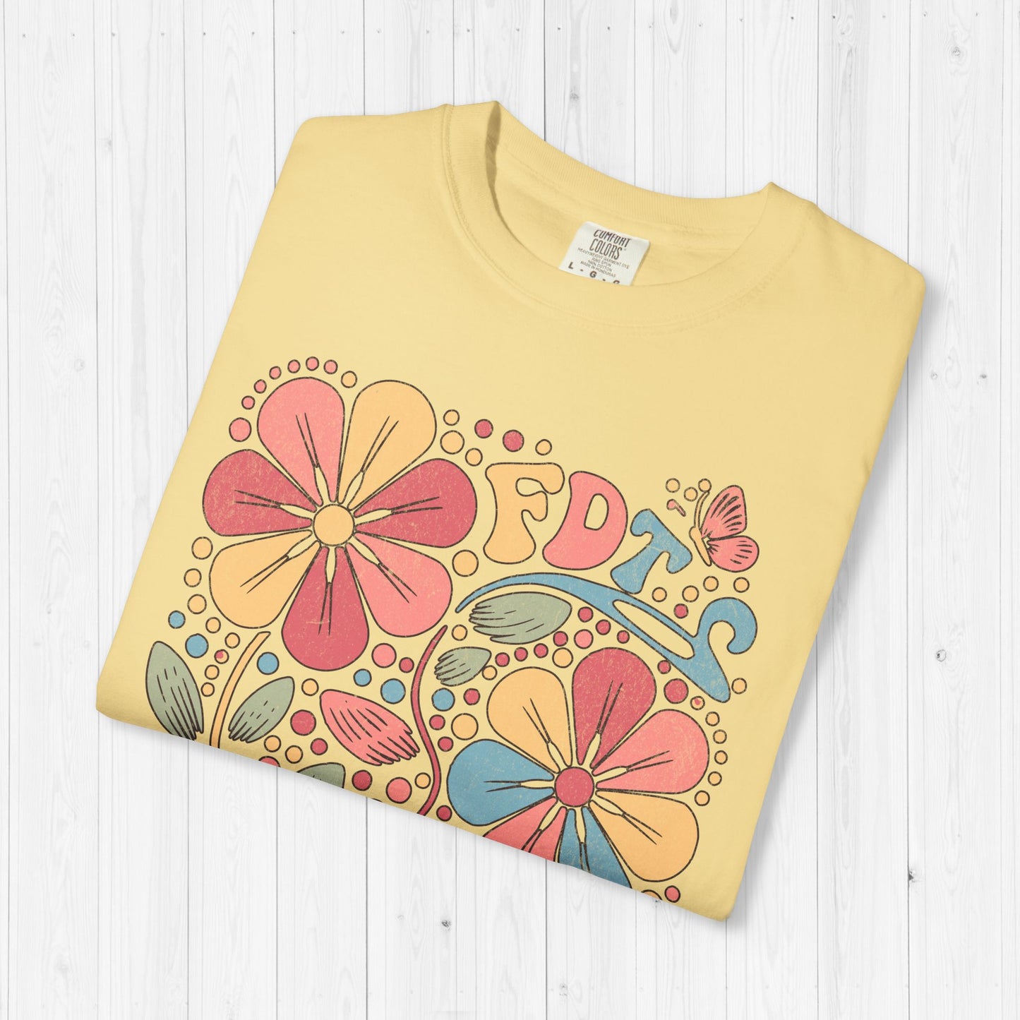 FDT T-Shirt – Vintage Floral Anti-Trump Design Statement Tee