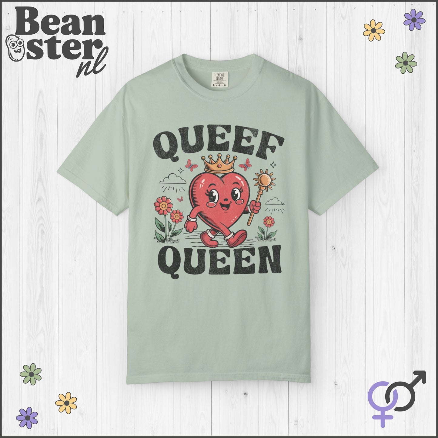 Queef Queen Retro Heart Mascot Shirt