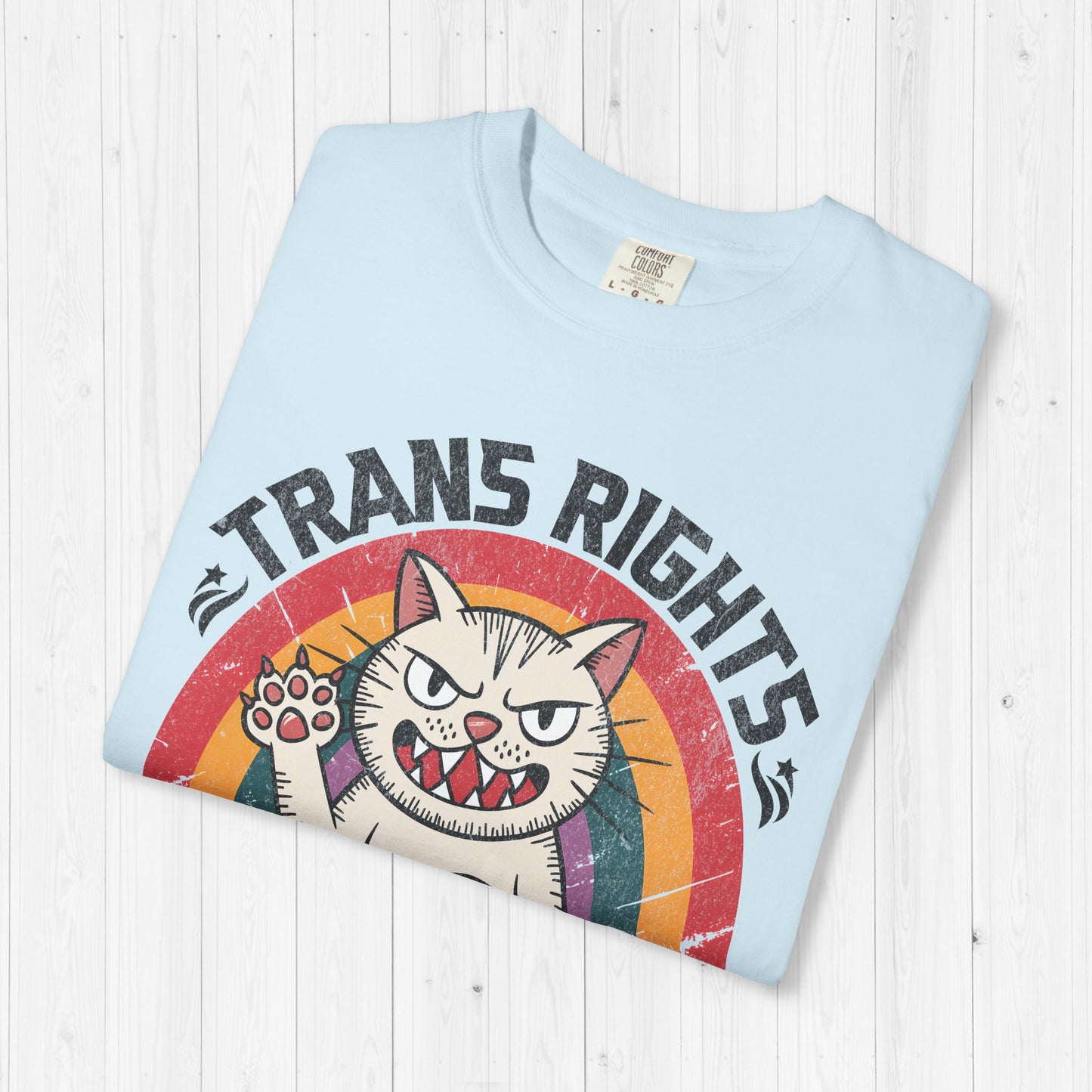 Trans Rights or I Bites Shirt โ Funny LGBTQ Cat Tee