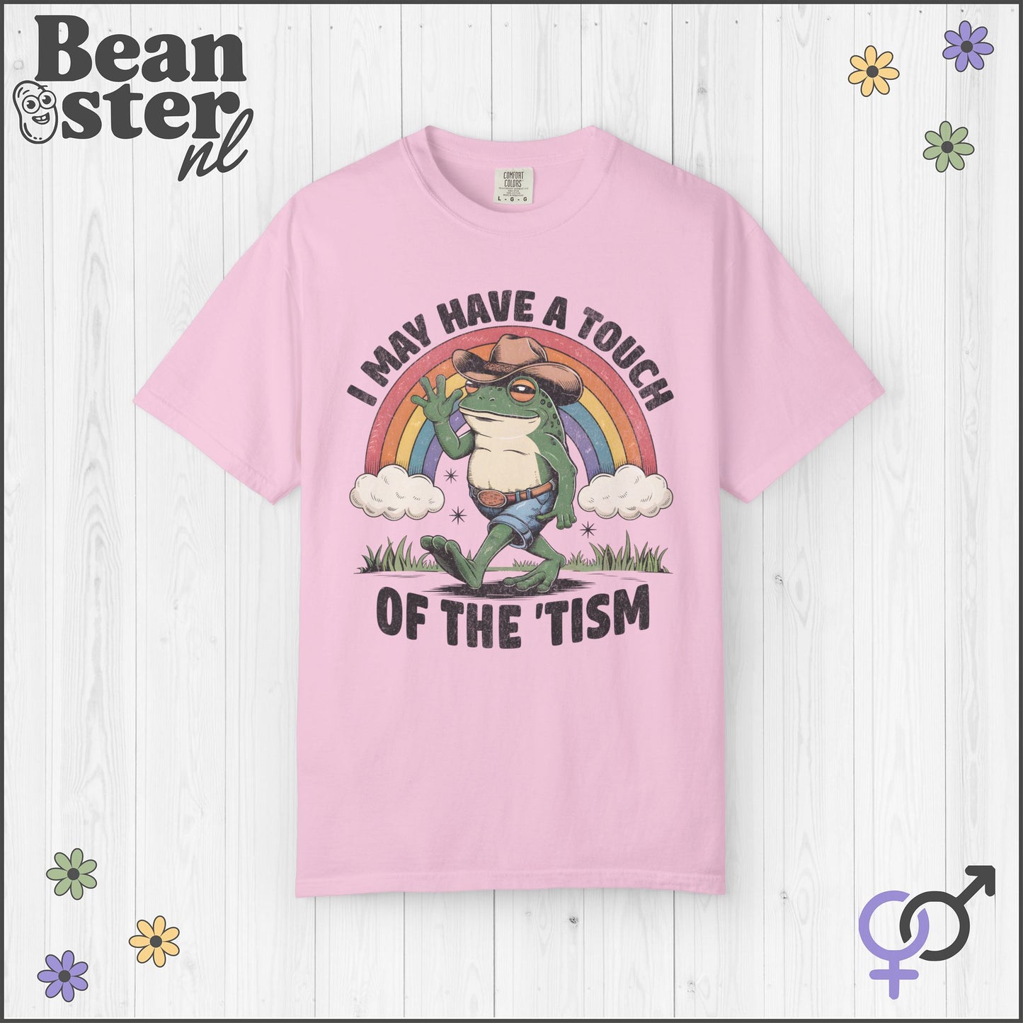 Touch Of The Tism Cowboy Frog Rainbow Shirt