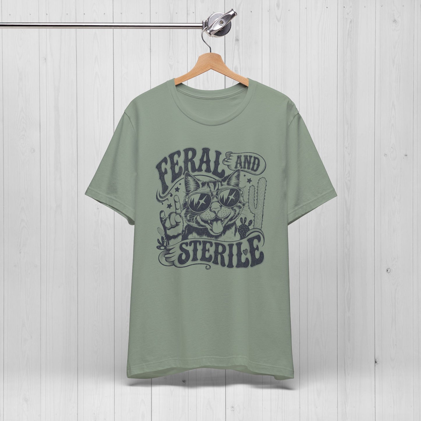 Feral and Sterile Rocker Cat Shirt – Funny Vintage Tee
