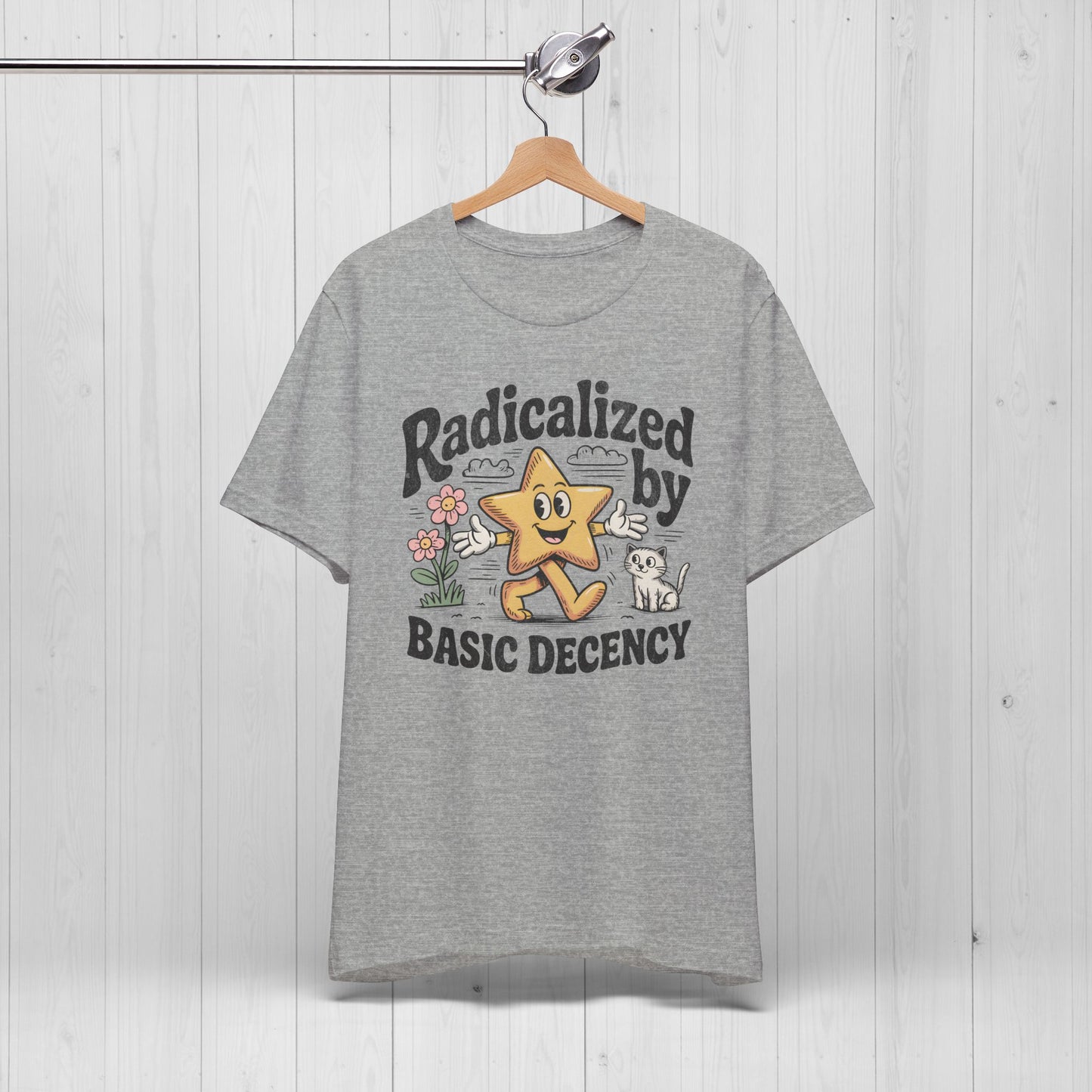 Radicalized By Basic Decency - Quirky Star T-Shirt