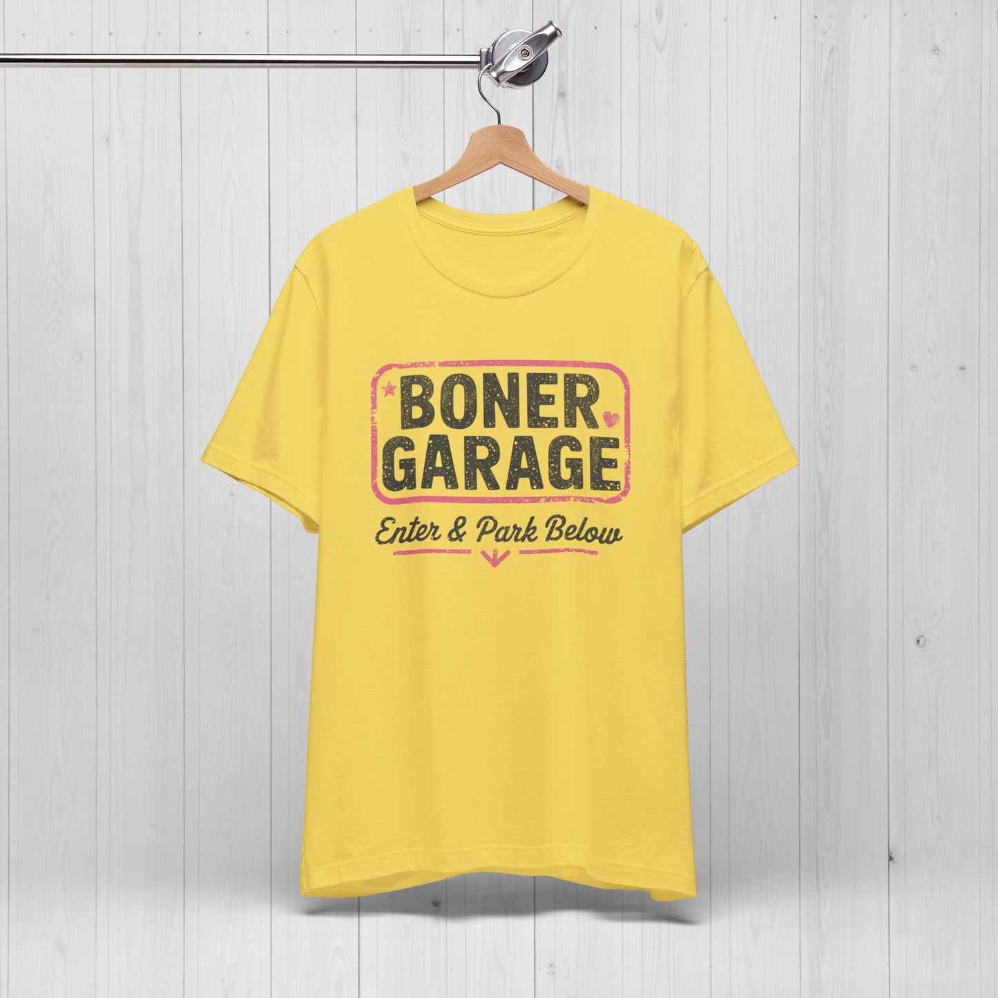 Boner Garage T-Shirt – Funny, Edgy, NSFW Meme Tee