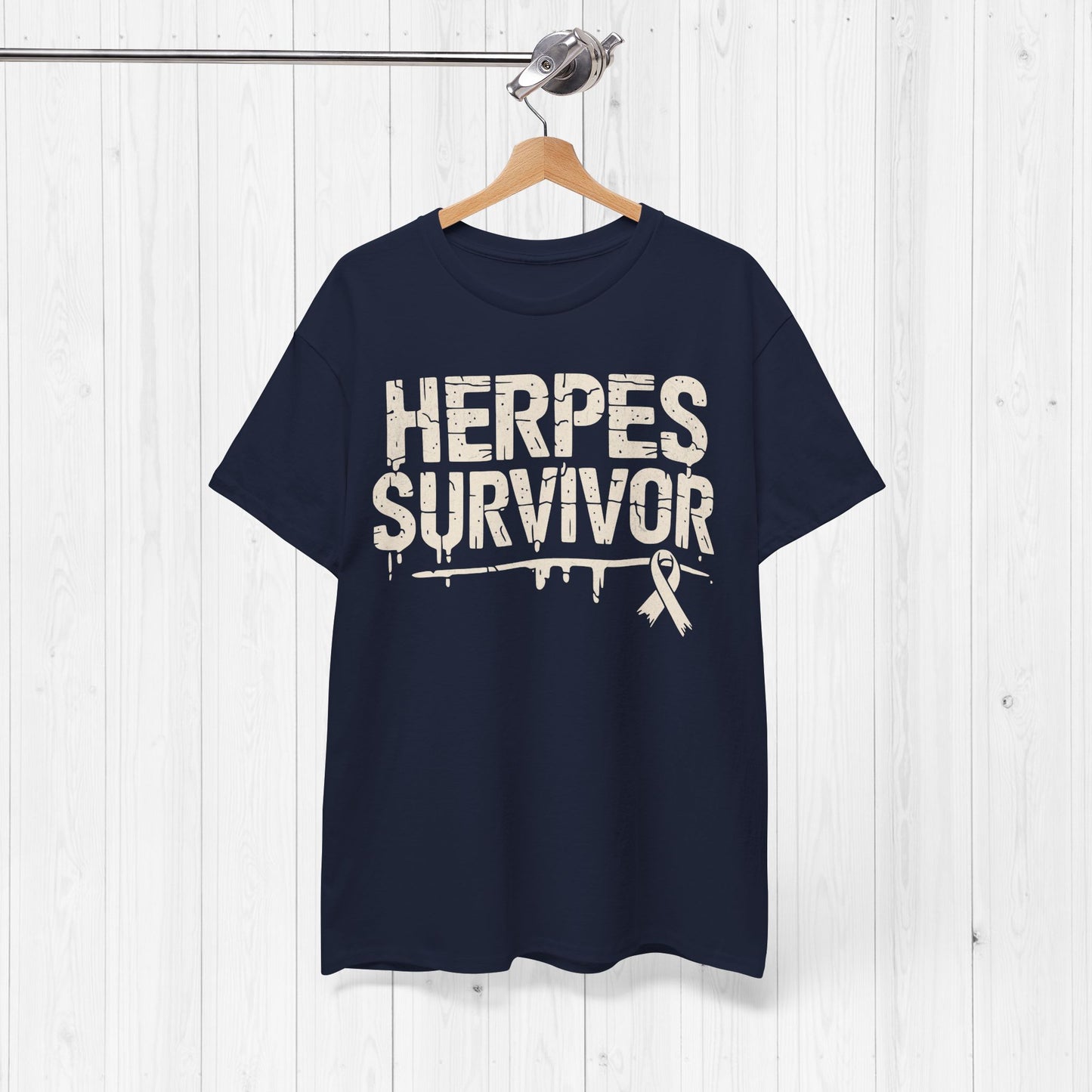 “Herpes Survivor” Funny STD T-Shirt
