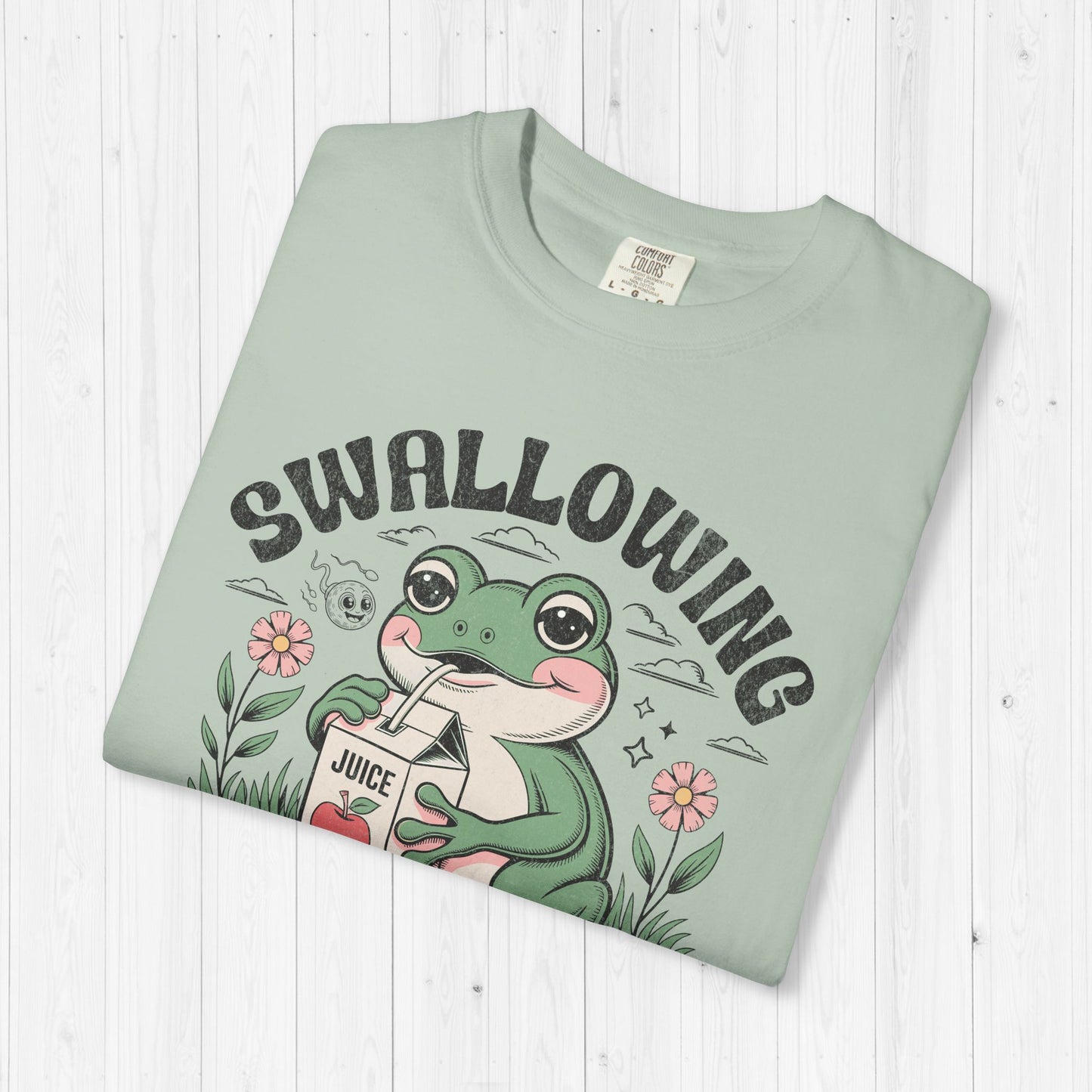 Swallowing Prevents Abortions Frog Tee – Funny Raunchy Shirt