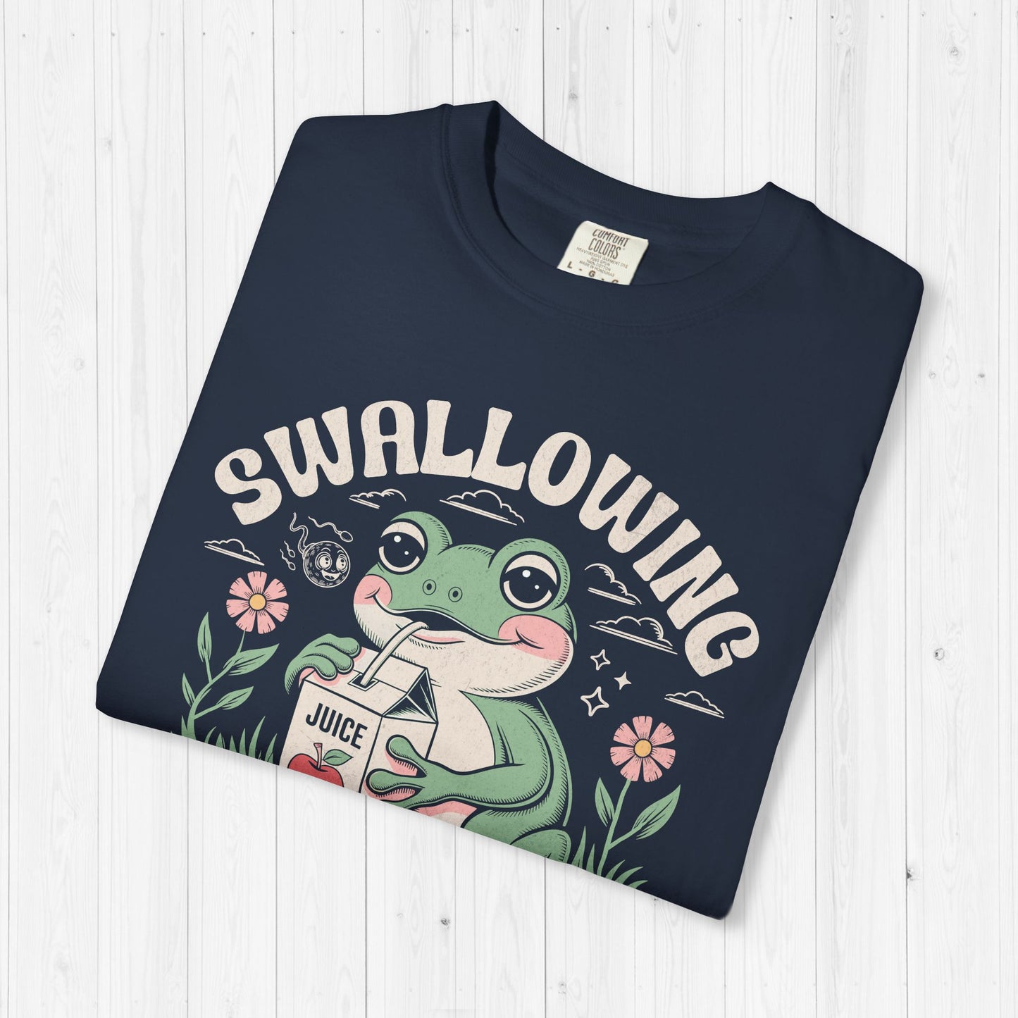 Swallowing Prevents Abortions Frog Tee – Funny Raunchy Shirt