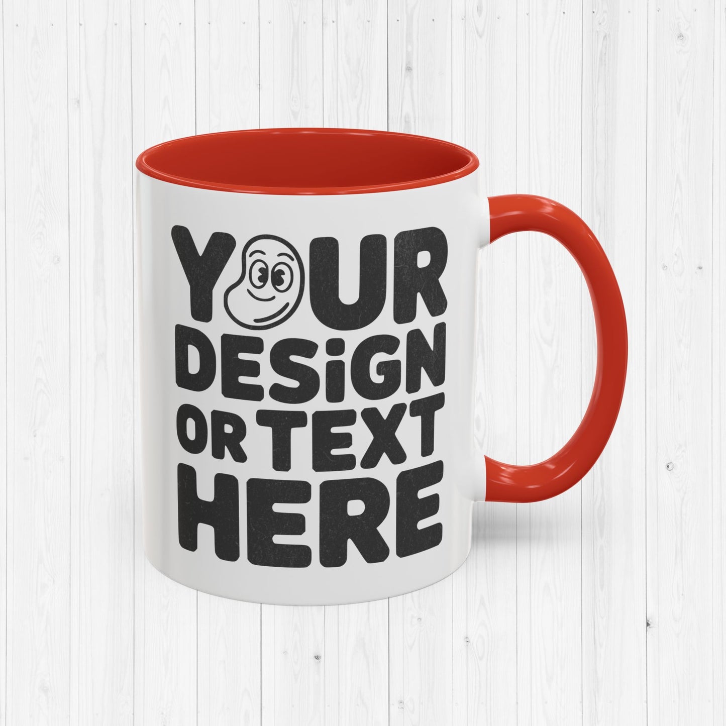 Personalized Accent Coffee Mug, Custom Mug Gift - Unique Coffee Cup.