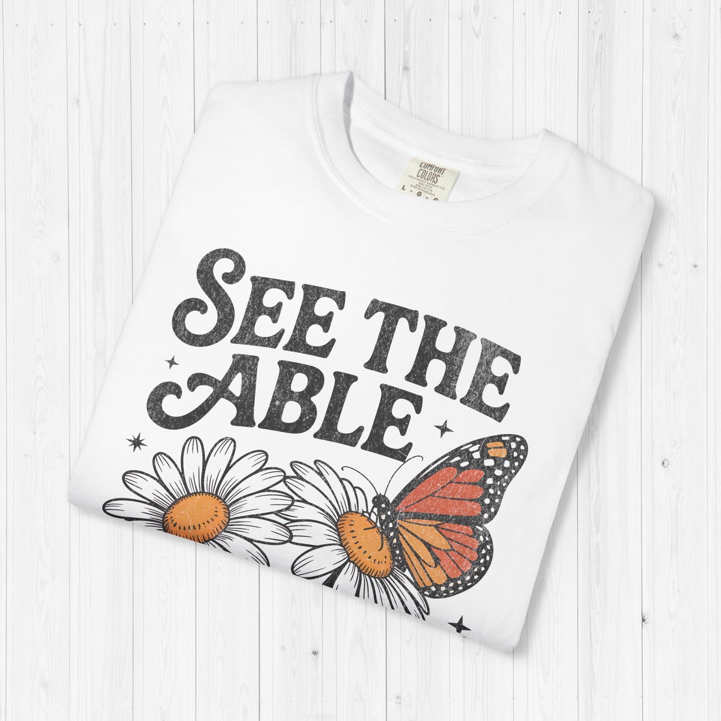 See The Able Not The Label Floral Autism Awareness Tee