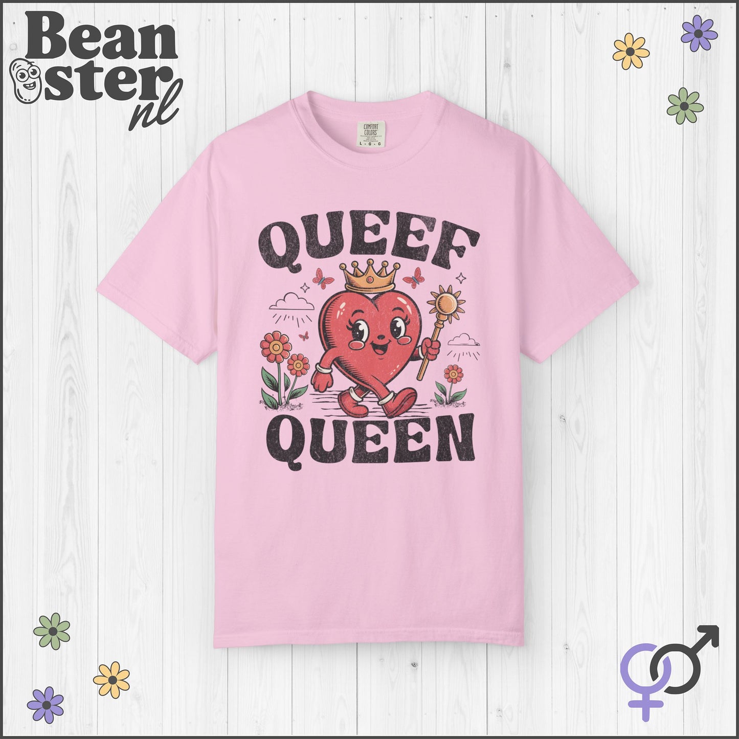 Queef Queen Retro Heart Mascot Shirt