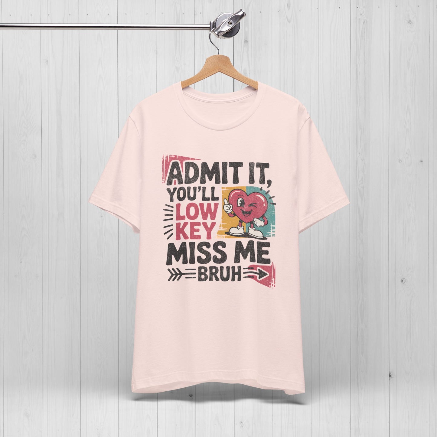 Admit You'll Low Key Miss Me T-Shirt – 90s Retro Funny Teacher Gift