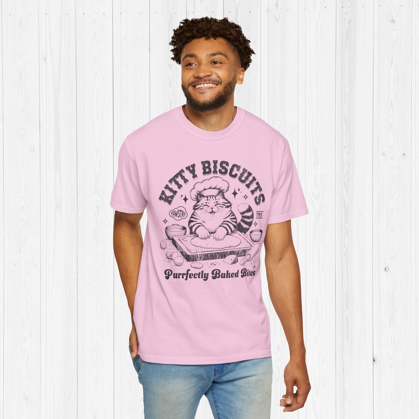 Kitty Biscuits Shirt – Cute Cat Baking Bread Tee for Cat Lovers