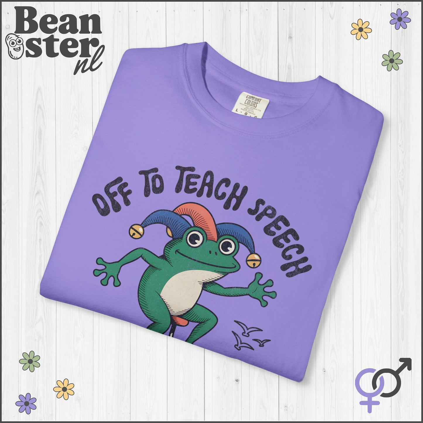 Funny Scooter Frog “Off to Teach Speech” T-Shirt