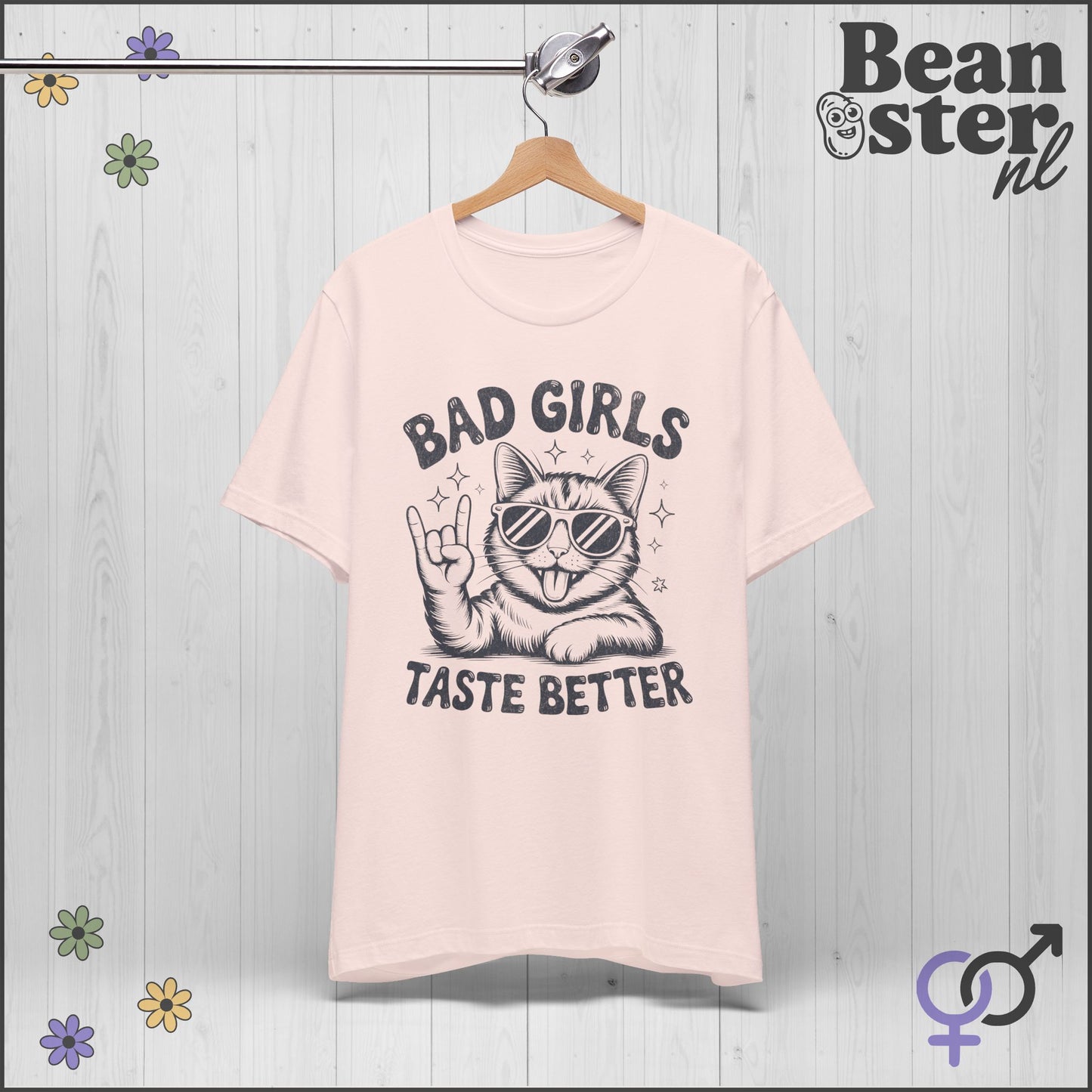 Bad Girls Taste Better – Cool Rock Cat Graphic Tee