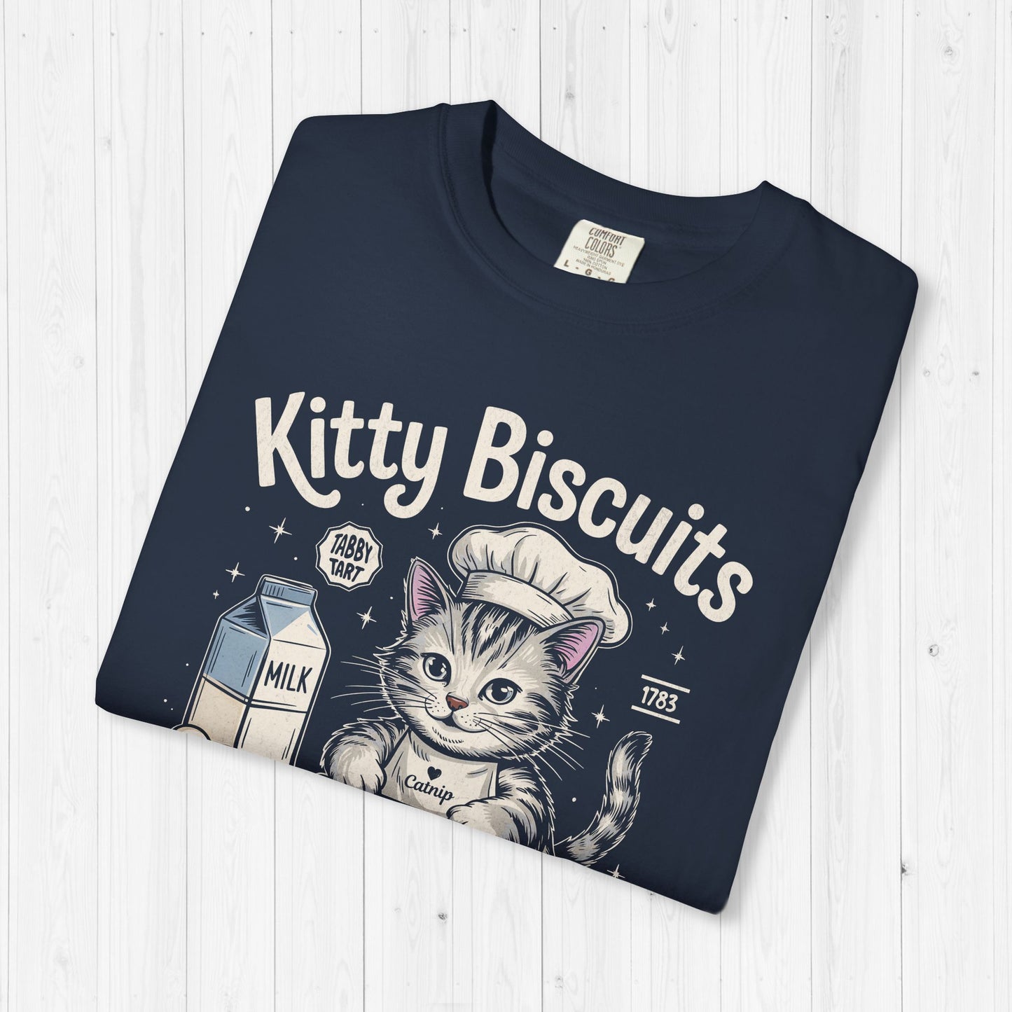 Kitty Biscuits Shirt – Cute Cat Baking Vintage Tee