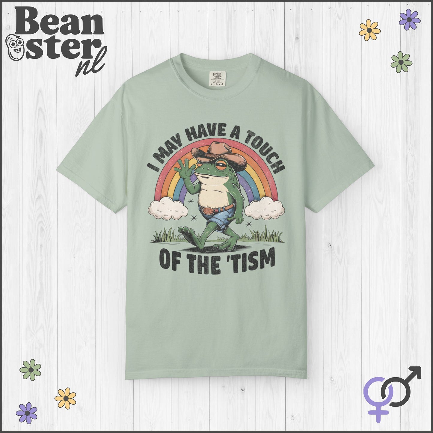 Touch Of The Tism Cowboy Frog Rainbow Shirt