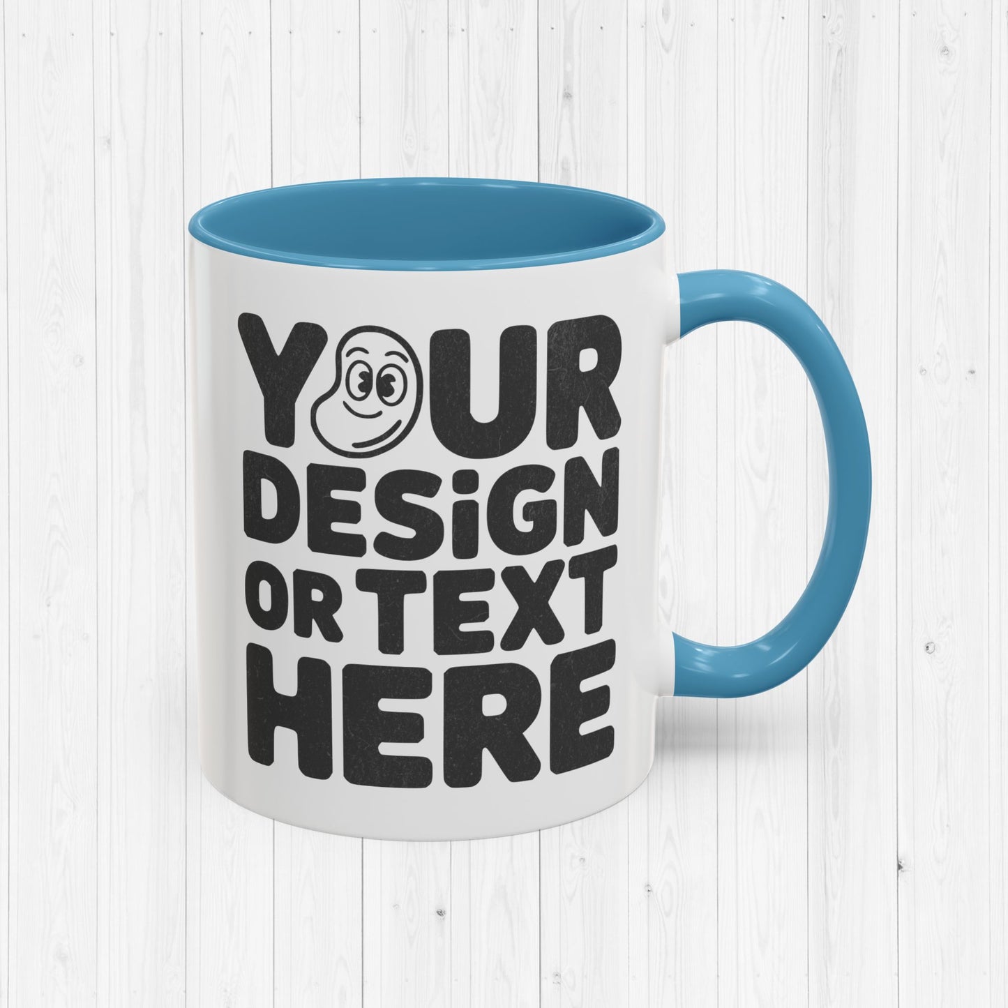 Personalized Accent Coffee Mug, Custom Mug Gift - Unique Coffee Cup.