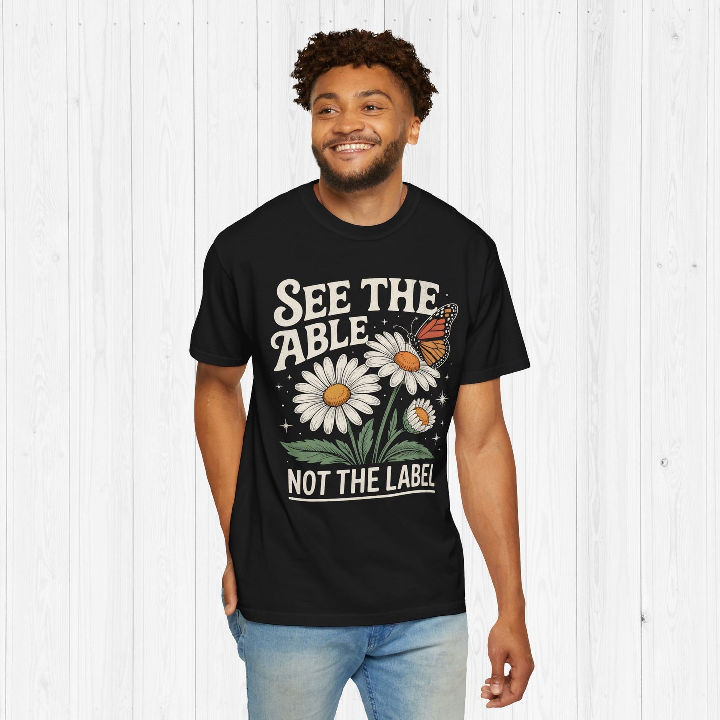 See The Able Not The Label Floral Autism Awareness Tee