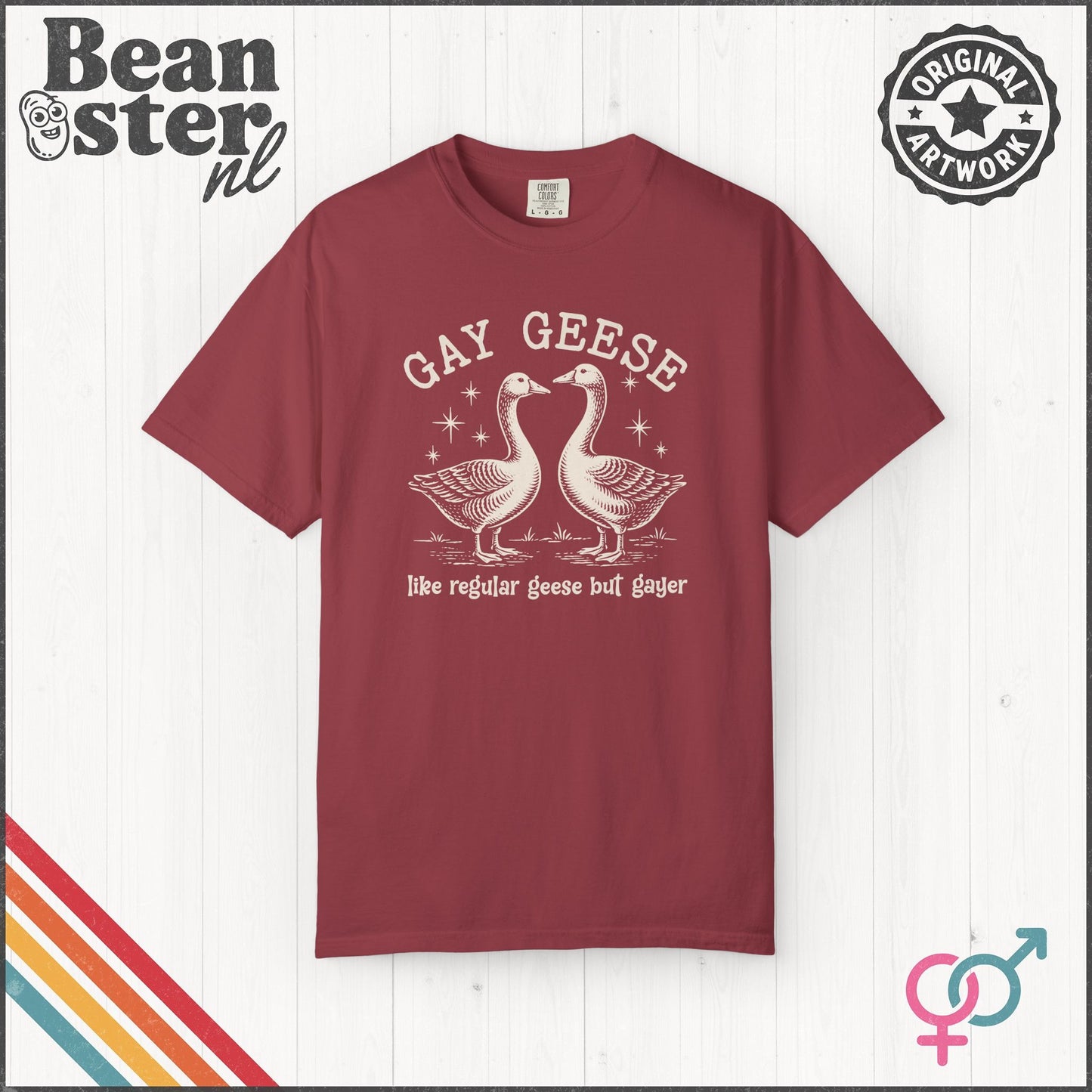 Gay Geese T-Shirt – Funny Goose Meme Graphic Tee