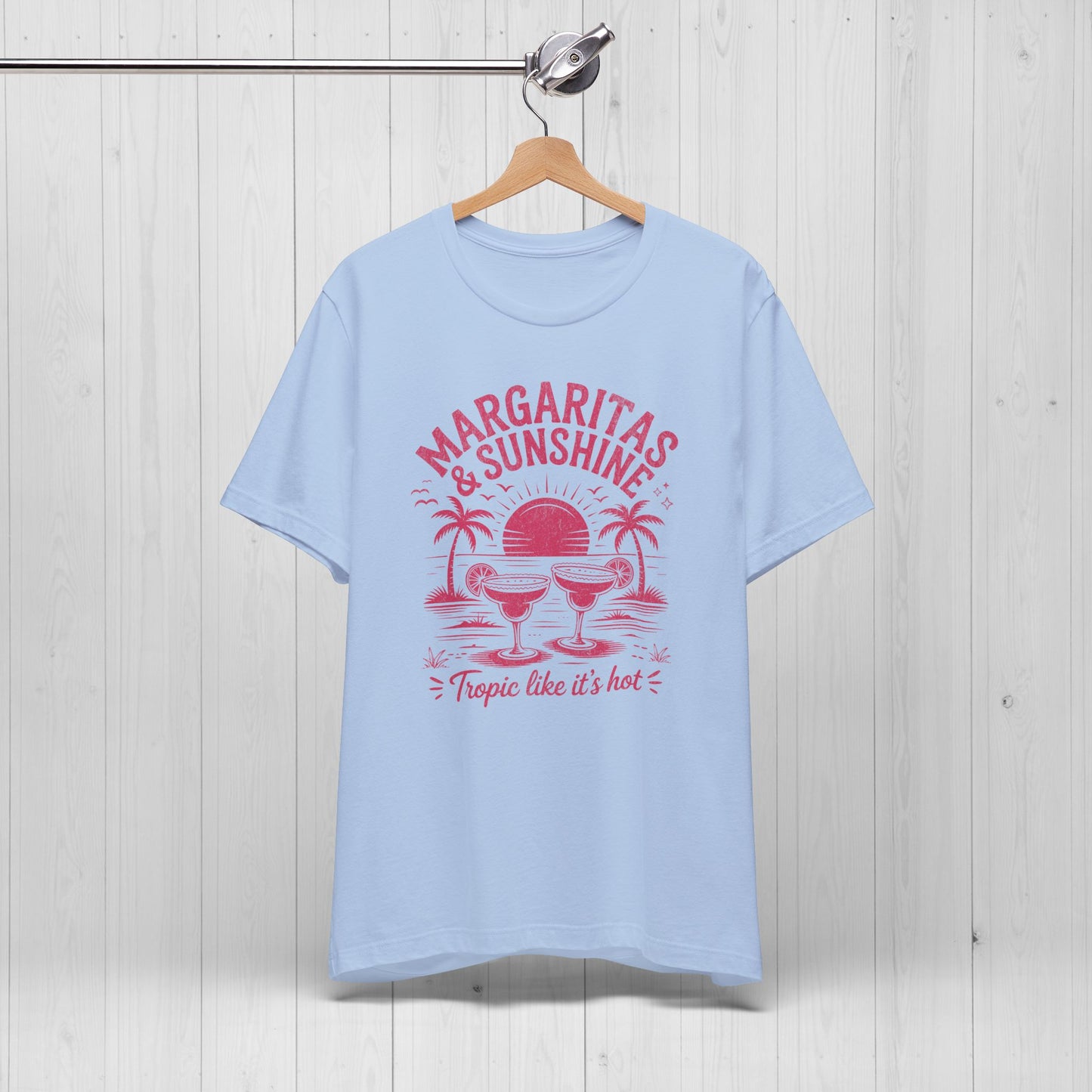 Margaritas and Sunshine Tee โ Retro Beach Vibes Shirt ๐๐น