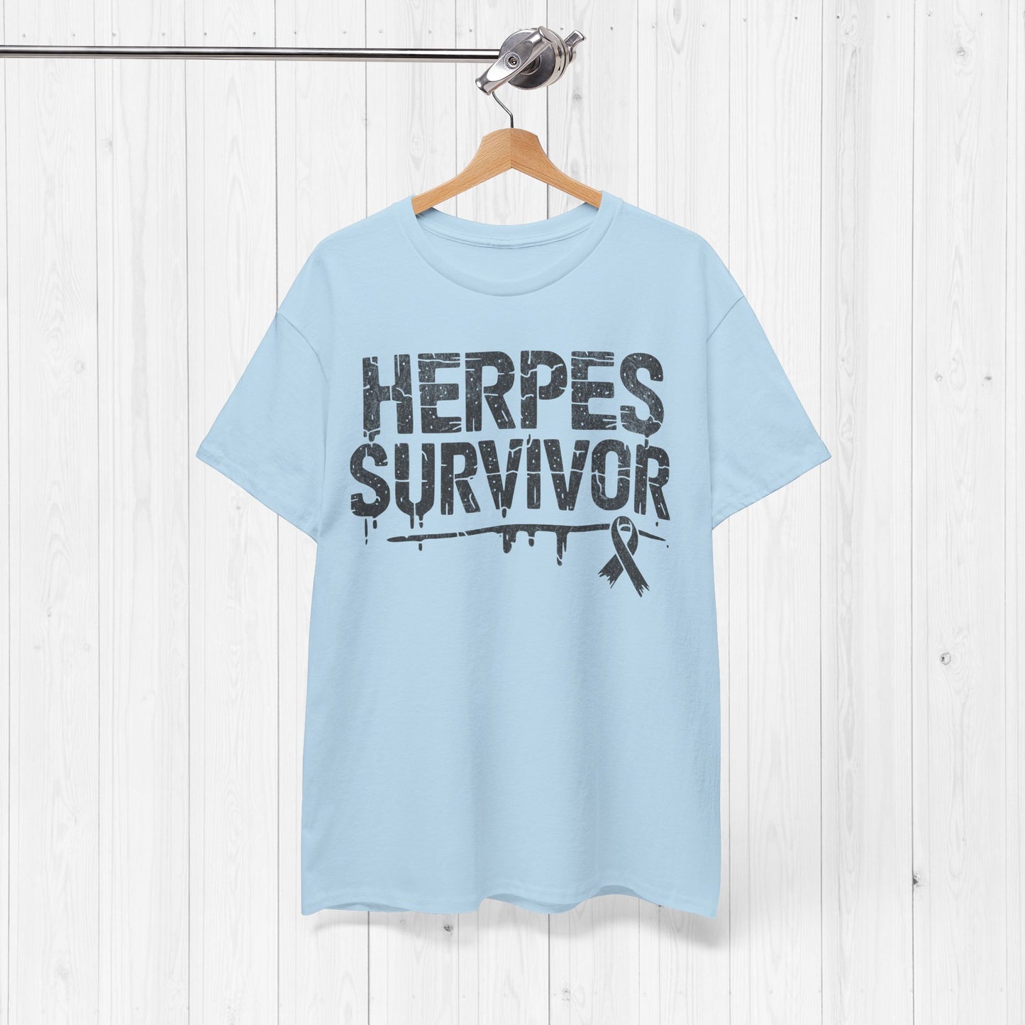 “Herpes Survivor” Funny STD T-Shirt