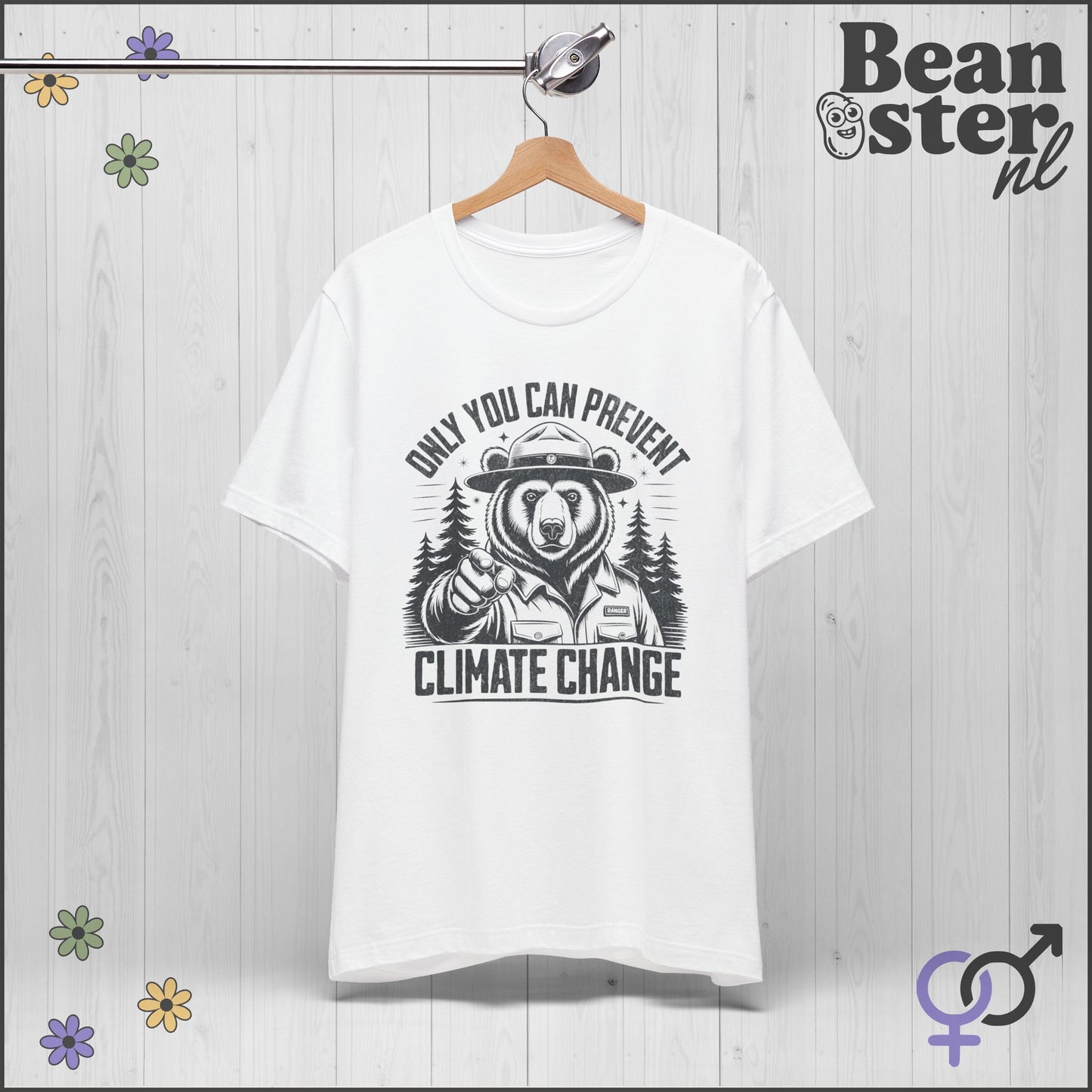Only You Can Prevent Climate Change Ranger Bear Tee