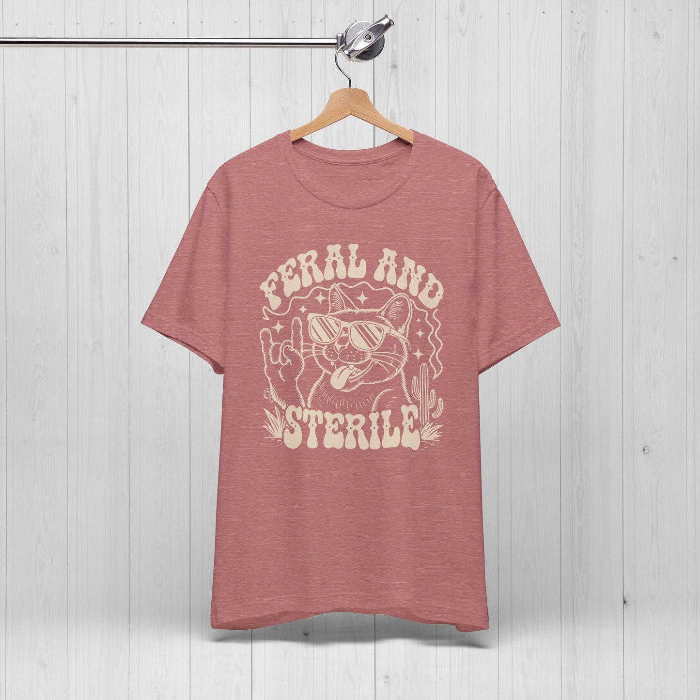 Feral and Sterile Rocker Cat Shirt – Funny Vintage Tee