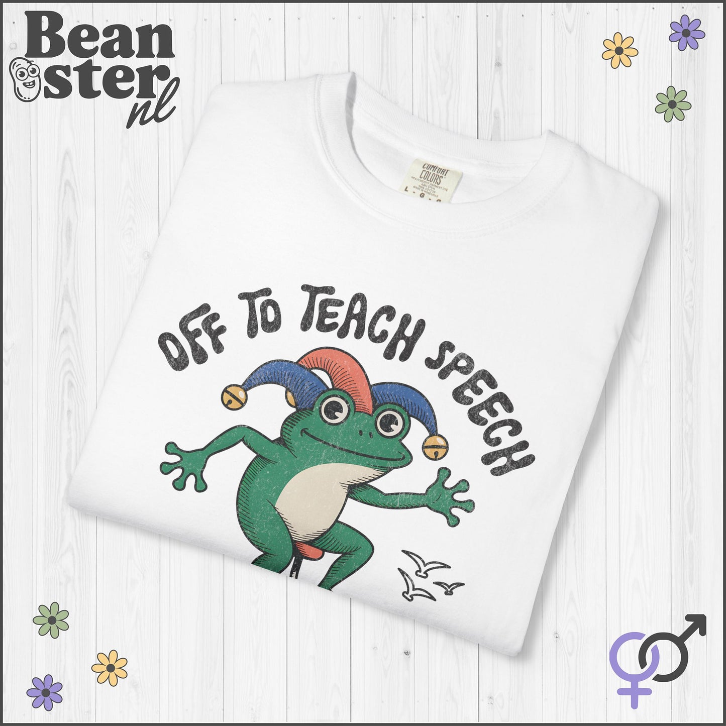 Funny Scooter Frog “Off to Teach Speech” T-Shirt