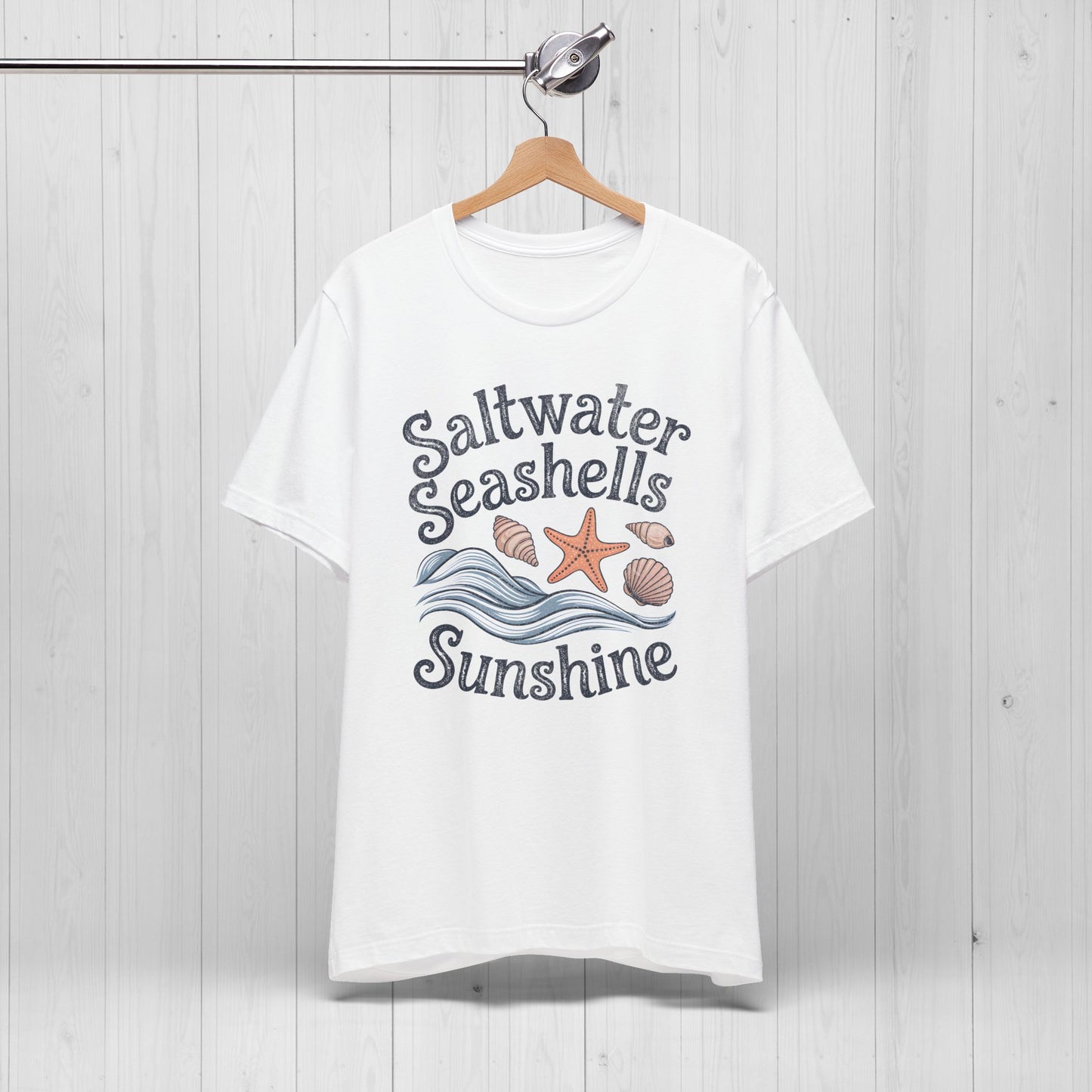 Saltwater Seashells Sunshine Tee โ Vintage Beach Vibes